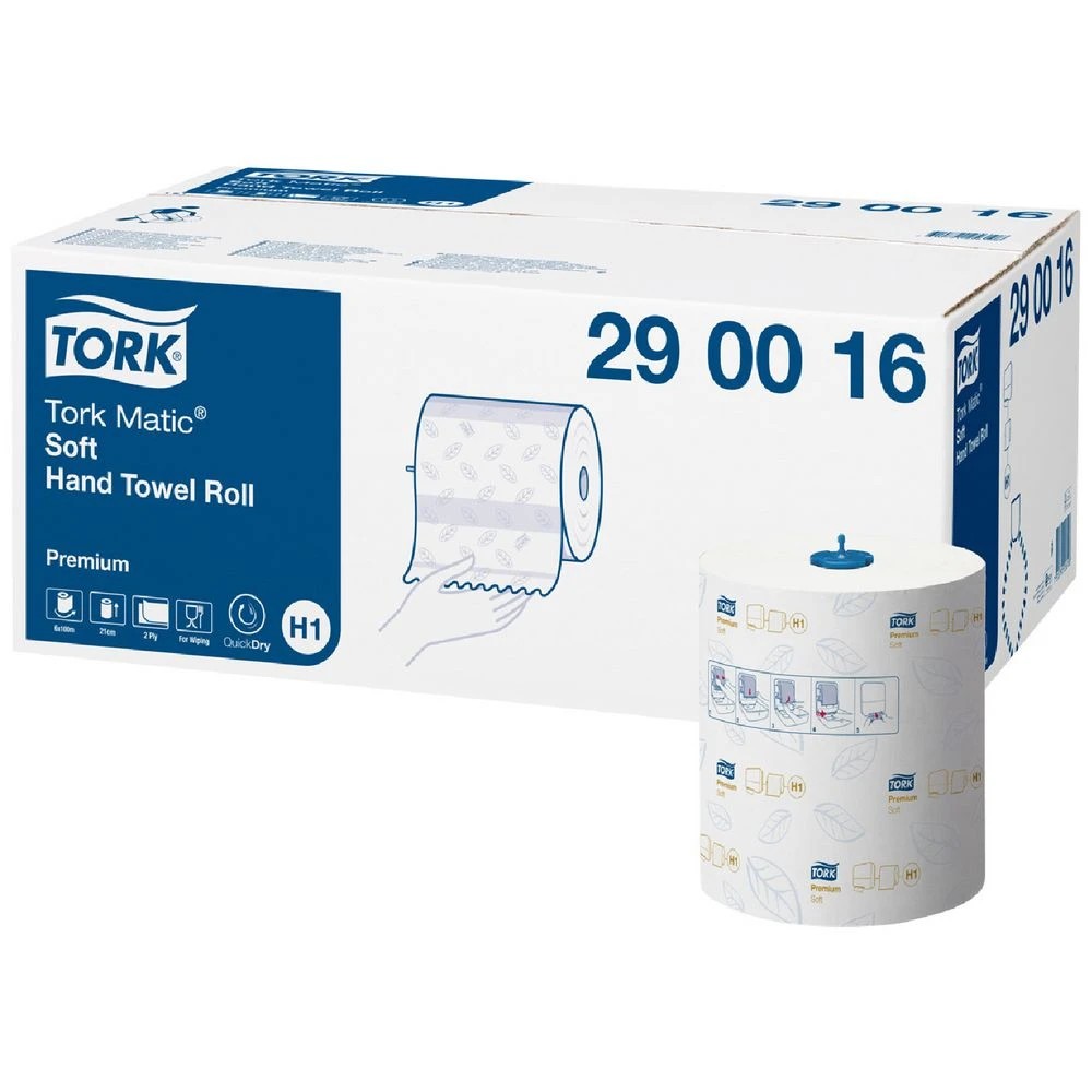 1 Tork Matic Extra Soft Hand Towel Roll 2 Ply 408 Sheet 6 Pack, 1 of 2