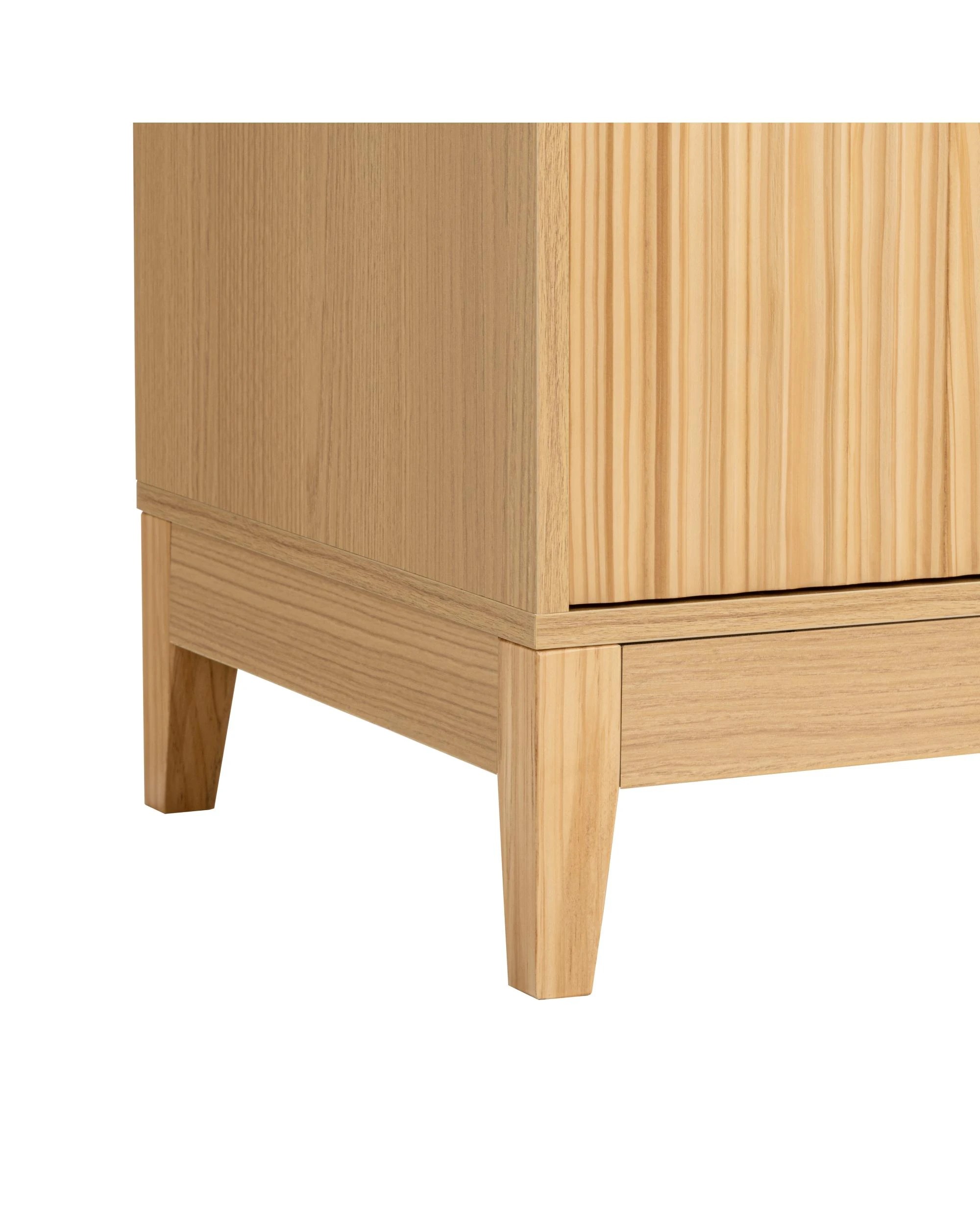 9 Kodu Chest 3 Drawer Storage Lowboy Dresser Oak - Natural, 9 of 10