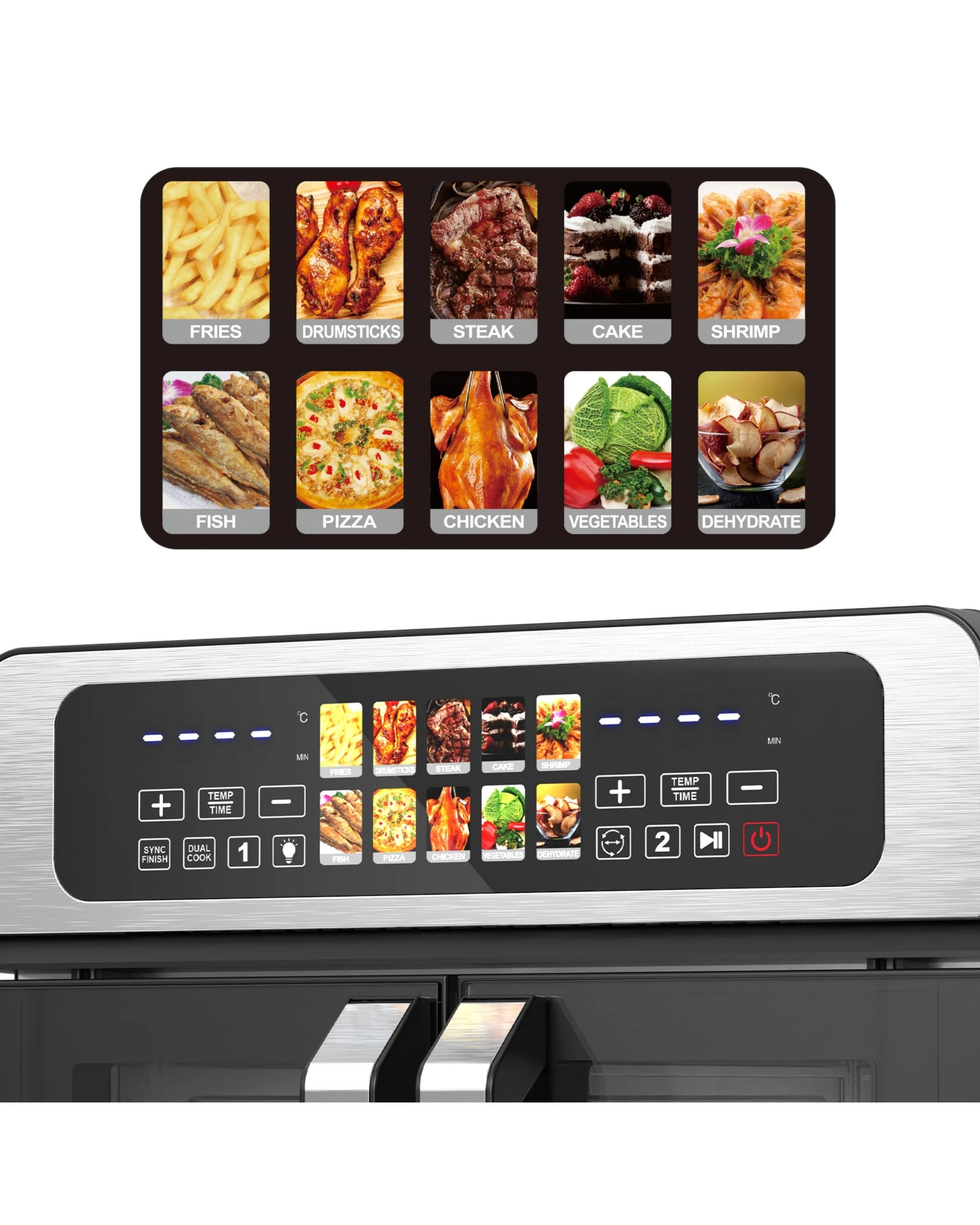 3 Advwin 26L Air Fryer Oven 2200W with 15 Preset - Black, 3 of 5