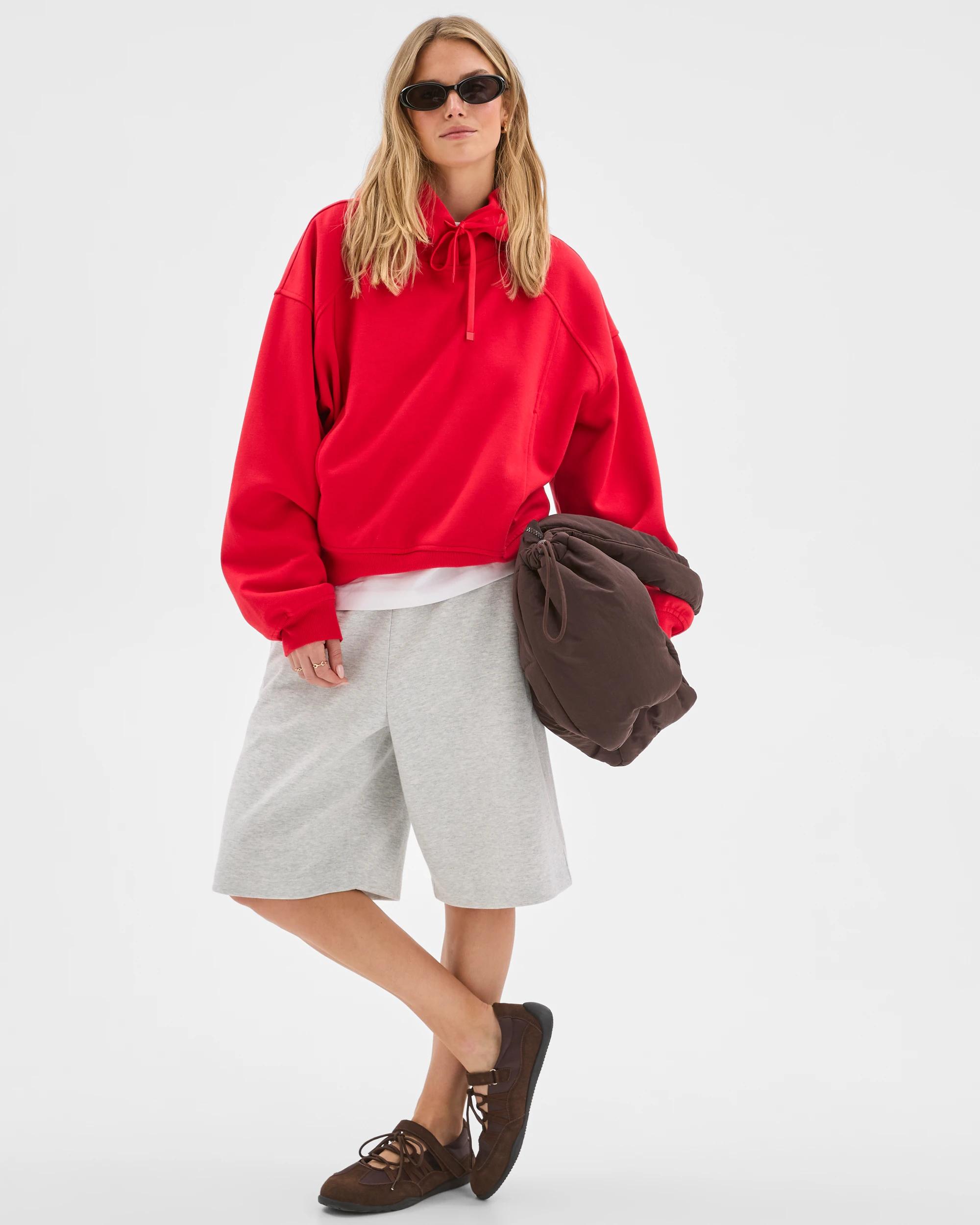 2 Lily Loves Panelled Hoodie FLAME, 2 of 7