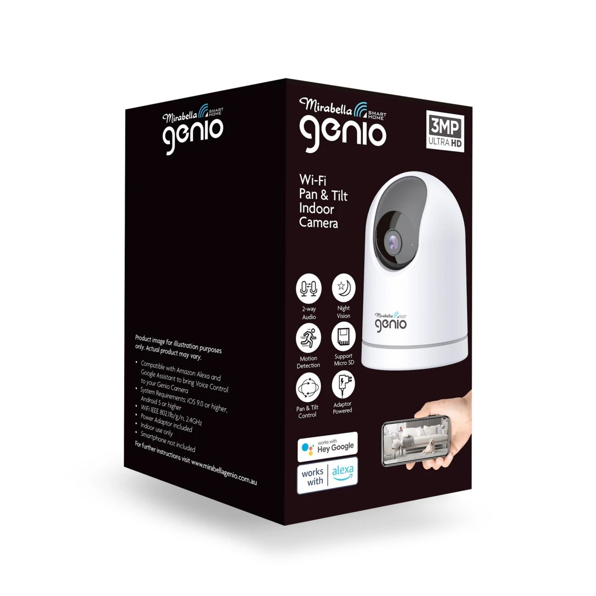 2 Mirabella Genio Wi-Fi 3MP Indoor Pan and Tilt Camera, 2 of 3