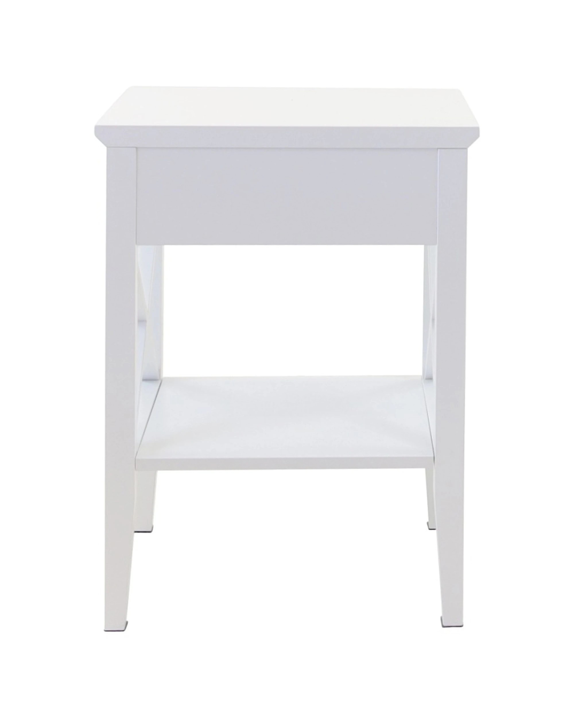 5 Alpine Bay Long Island 1 Drawer Side Table Interior Decor Classic Design 45x35x60.3cm - White, 5 of 7