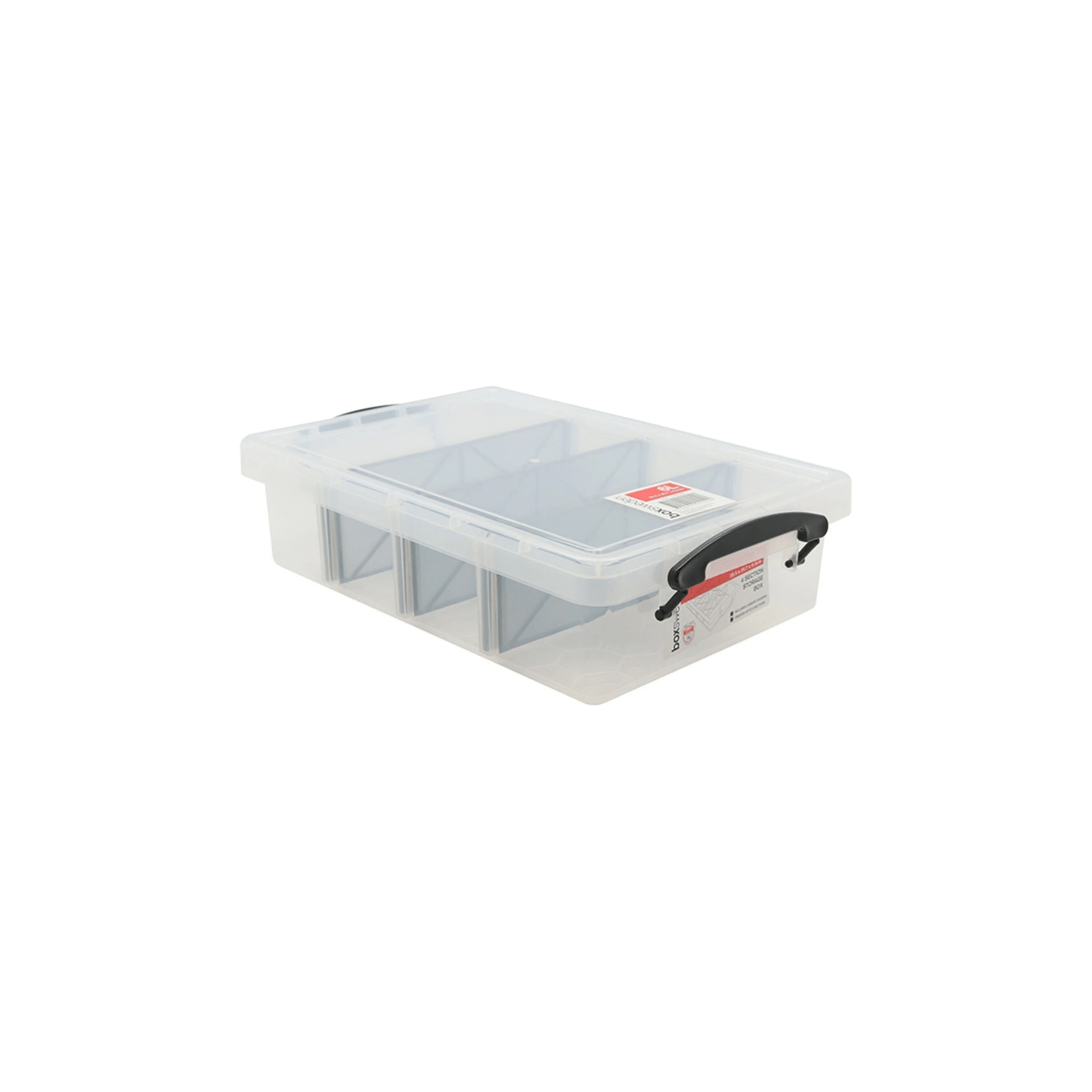 2 Boxsweden 6l Compartment Storer 4 Section Storage Container Plastic Box
 - Clear, 2 of 5