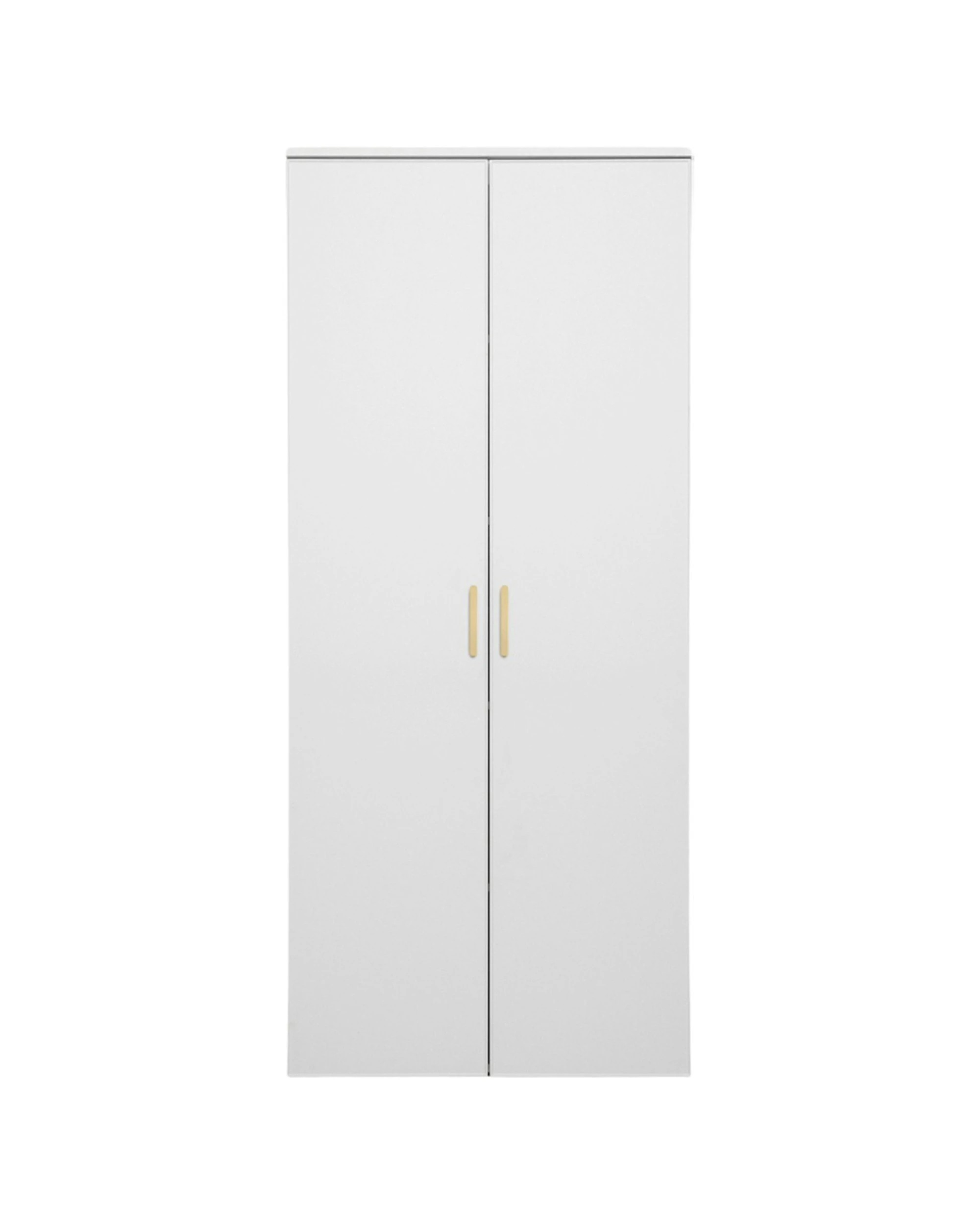 1 European Cabinetry Stockholm Storage Cupboard Slim Brass Oval Handle - White, 1 of 3