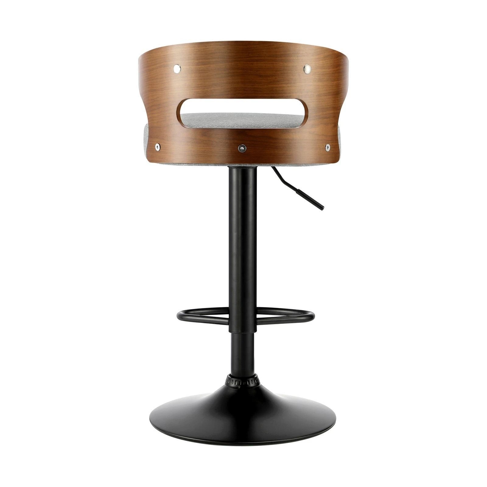 7 Oikiture Bar Stools Kitchen Gas Lift Swivel Chairs Stool Wooden Barstool X2
 - Grey, 7 of 9