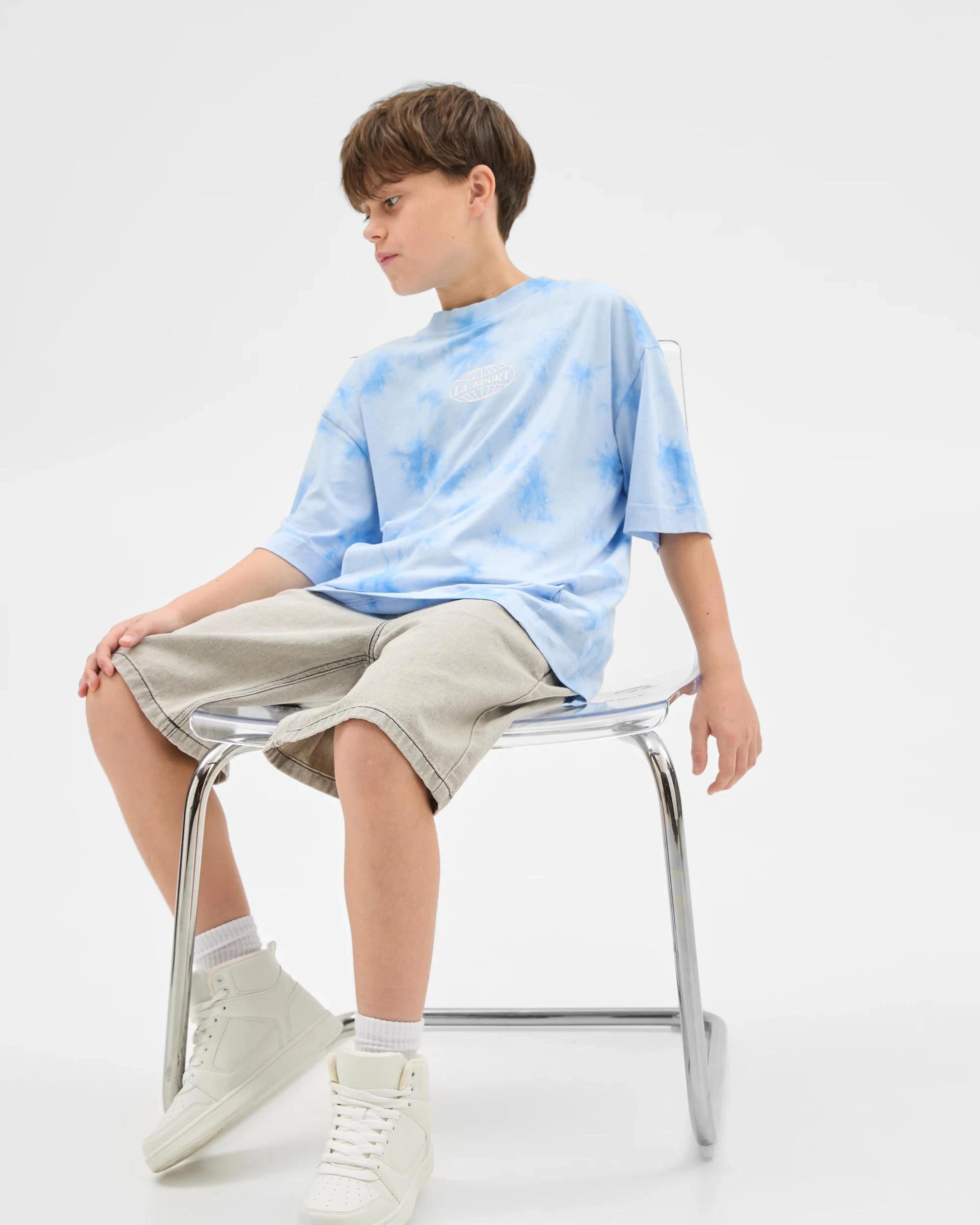 1 Target Australian Cotton Oversized Washed T-Shirt BLUE, 1 of 5