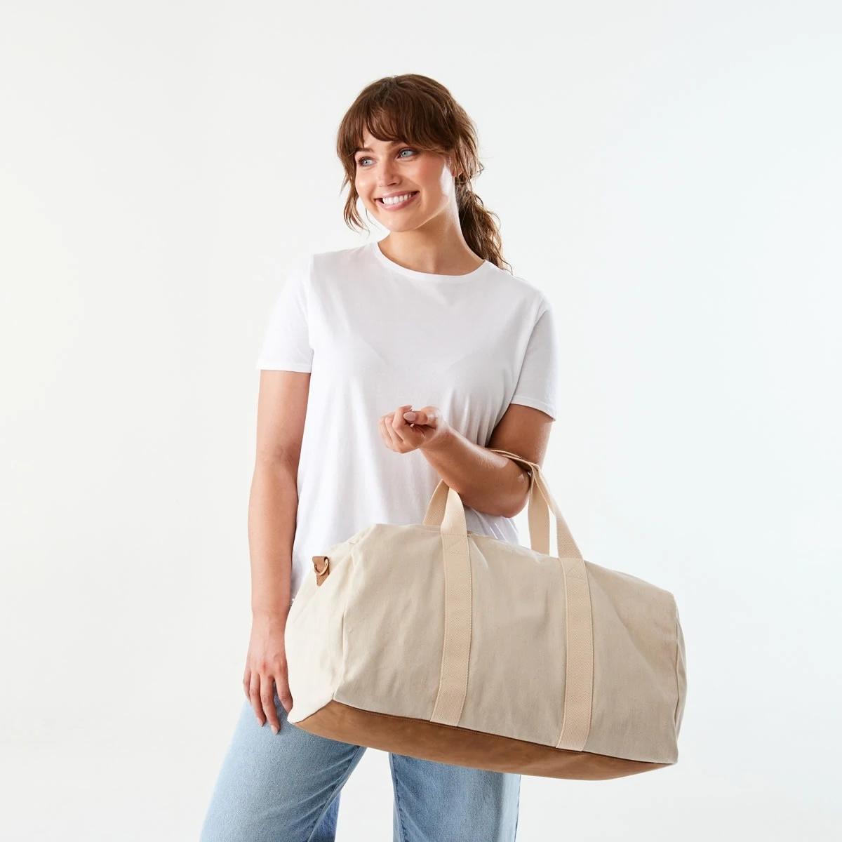 4 Canvas Weekender Bag NATURAL BEIGE, 4 of 5