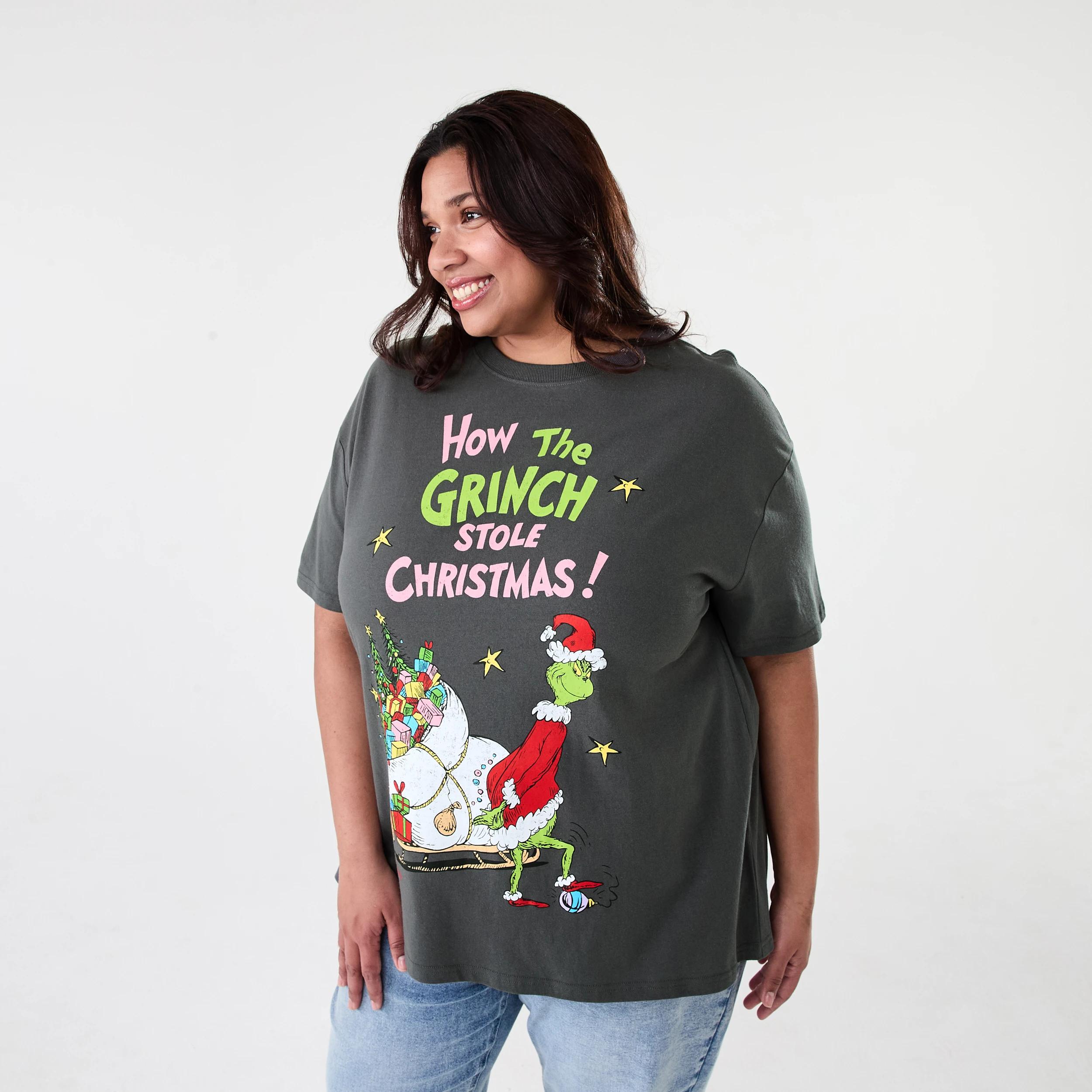 2 Curve The Grinch License Christmas Short Sleeve T-shirt GRINCH, 2 of 5