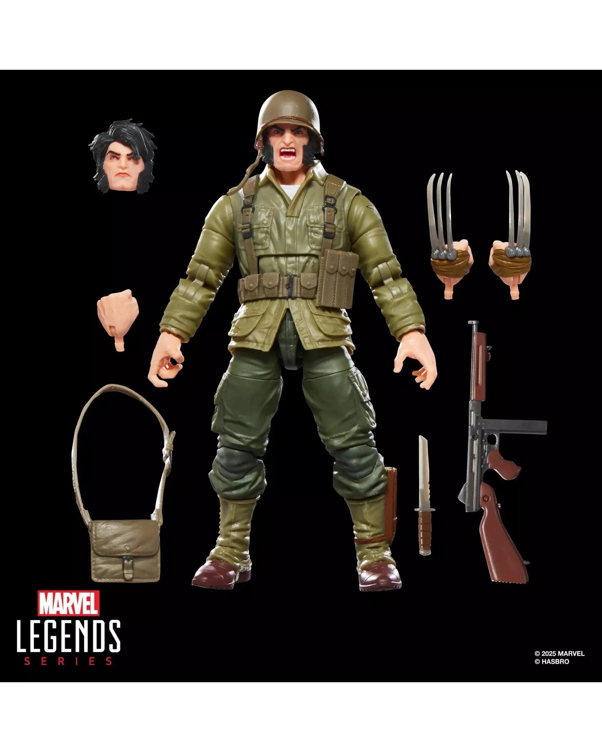 2 Marvel Legends Series Wolverine WWII Logan Build-A-Fig Action Figure, 2 of 10