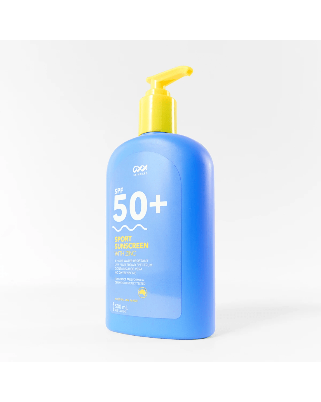 2 OXX Skincare SPF 50+ Sport Sunscreen 500ml - Zinc and Aloe Vera, 2 of 10