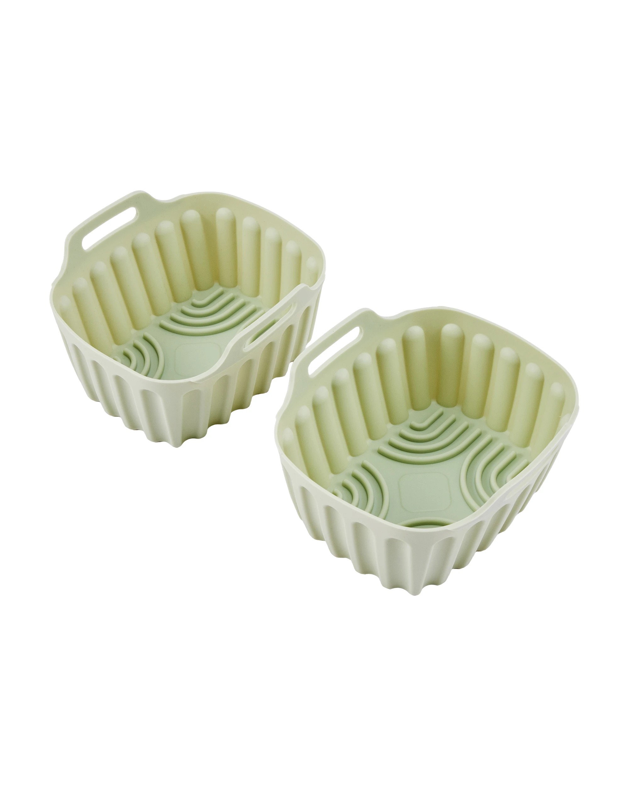 5 Set of 6 Silicone Air Fryer Trays - Green, 5 of 7