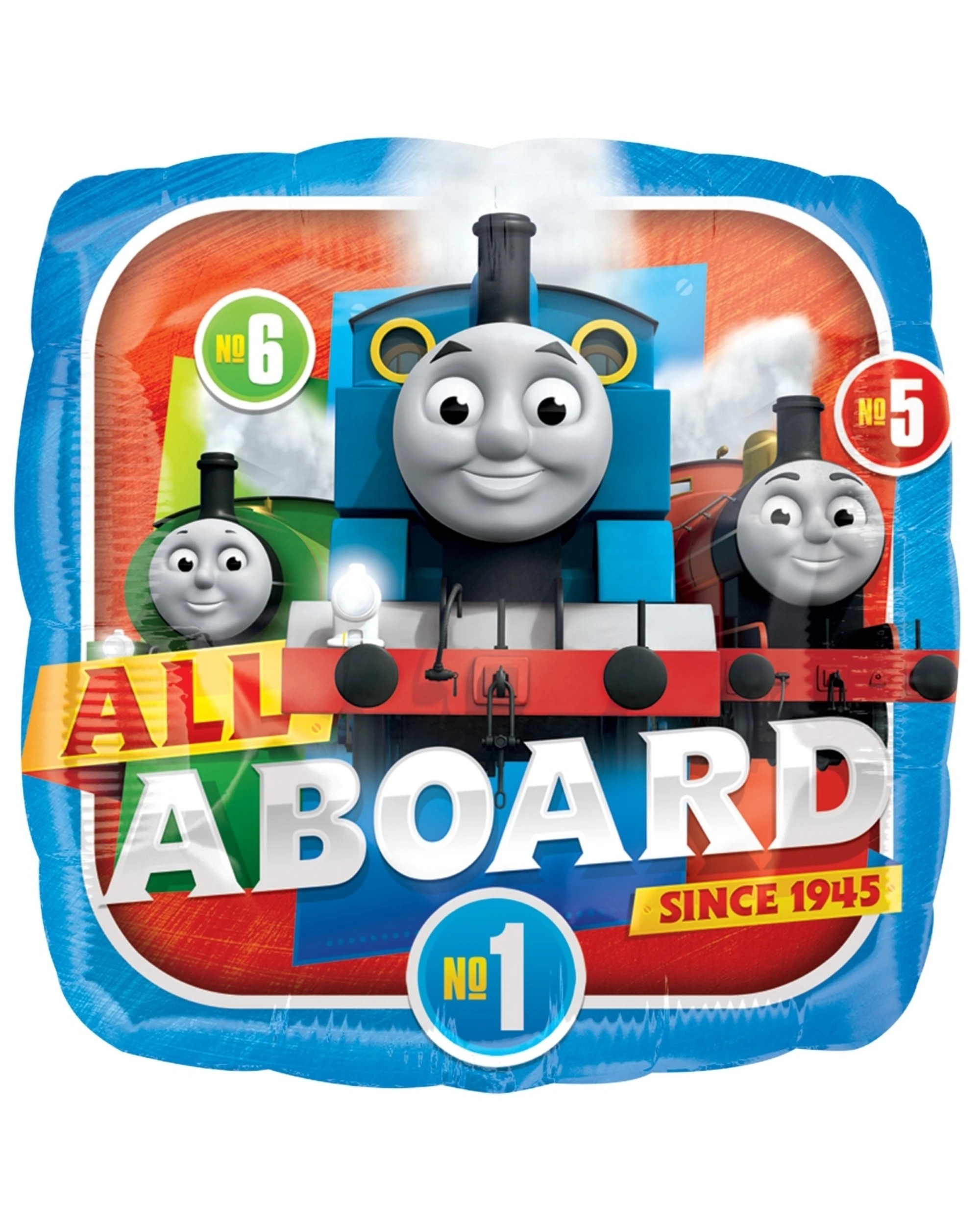 1 Anagram Thomas the Tank Engine Square All Aboard Helium Balloon, 1 of 1