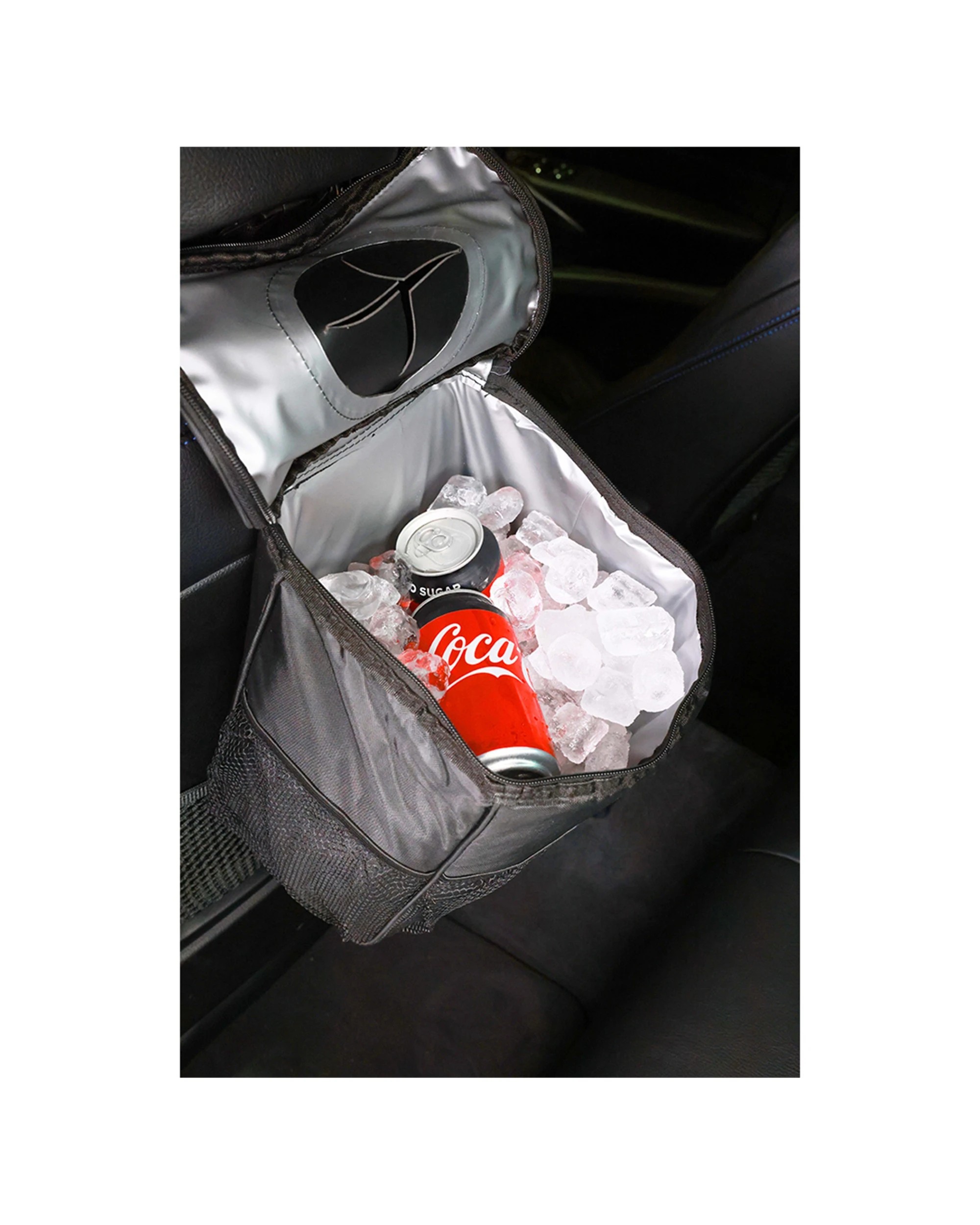 4 Hercules 2 In 1 7.5L Car Drink Beverage Food Insulated Cooling Bag Organiser & Trash Can - Grey, 4 of 6