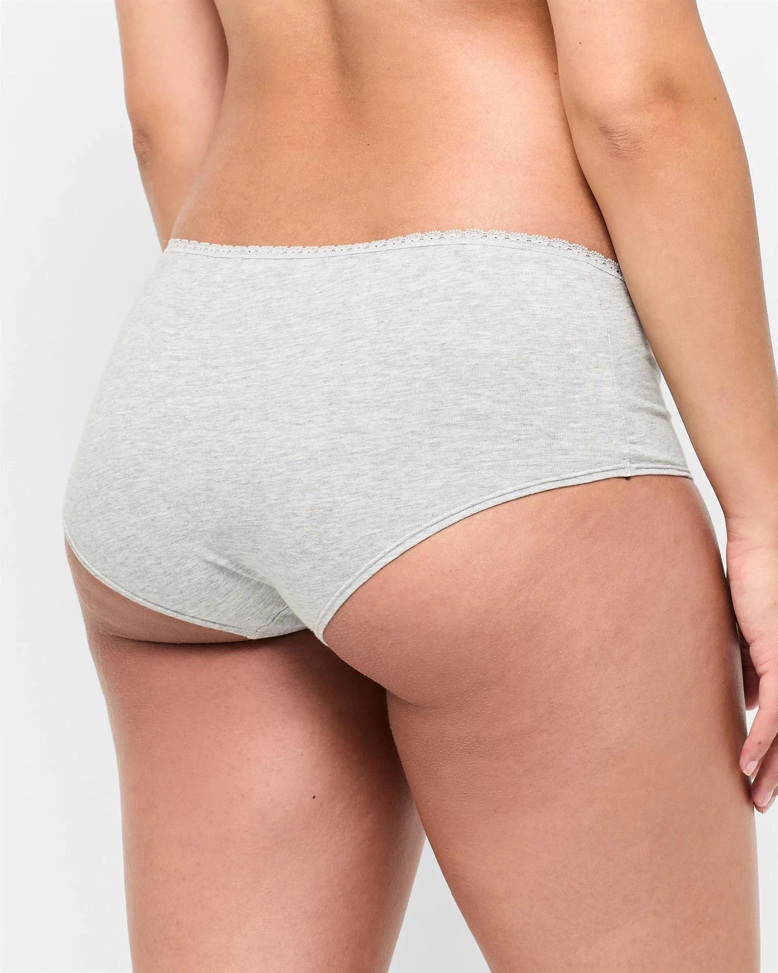 4 Target Woman Maternity Organic Cotton 2 Pack Hipster Under The Belly Briefs GREY MARLE/SOFT ROSE, 4 of 4