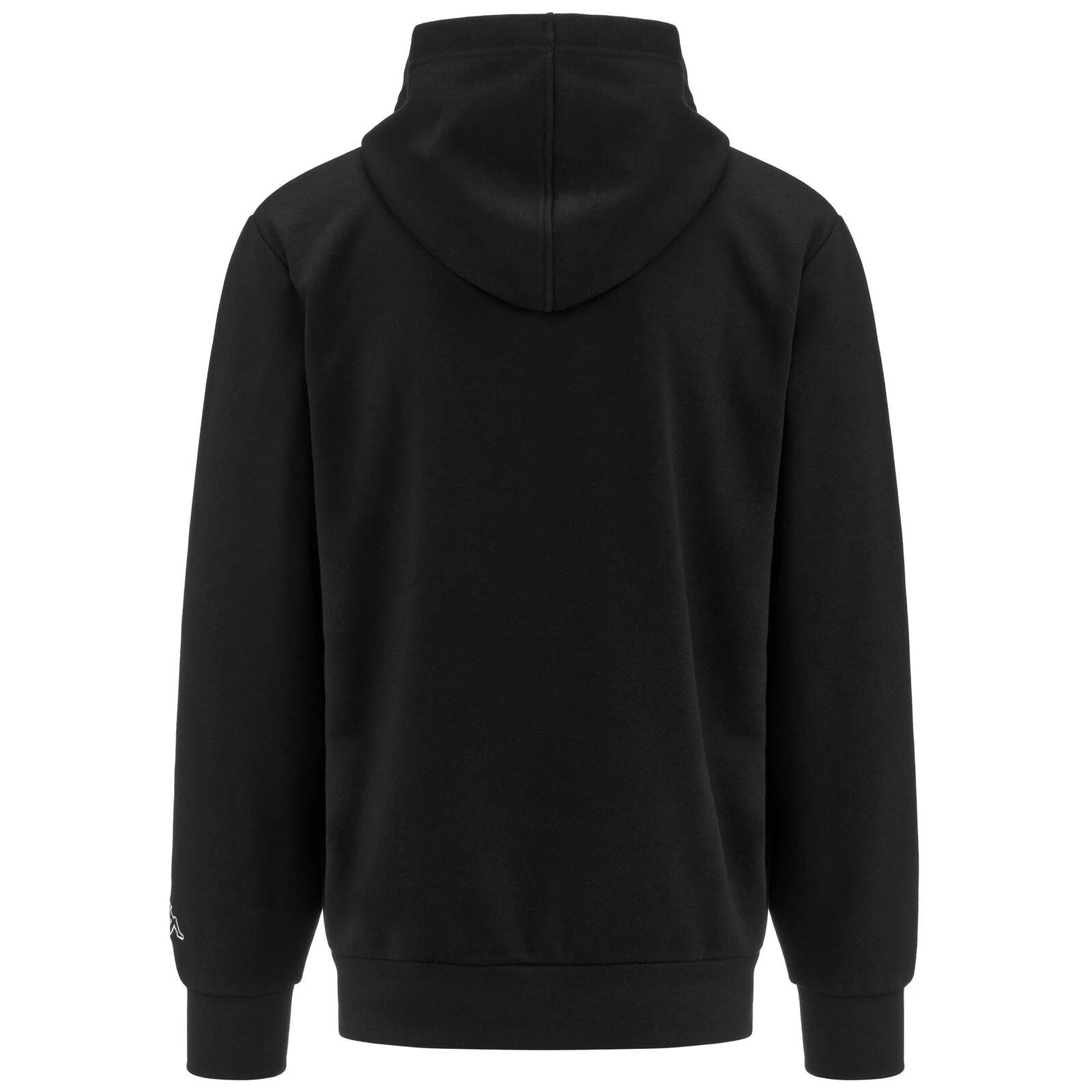 3 Kappa Mens Logo Dafers Black/White Sweatshirt Performance Jumper BLACK/WHITE, 3 of 3