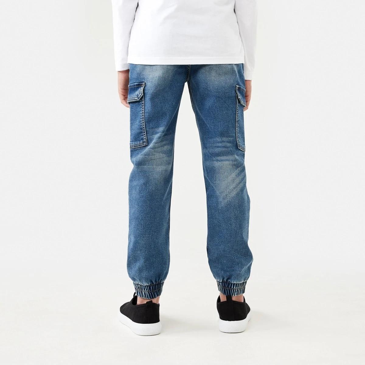 2 Denim Cargo Joggers Mid Wash, 2 of 9