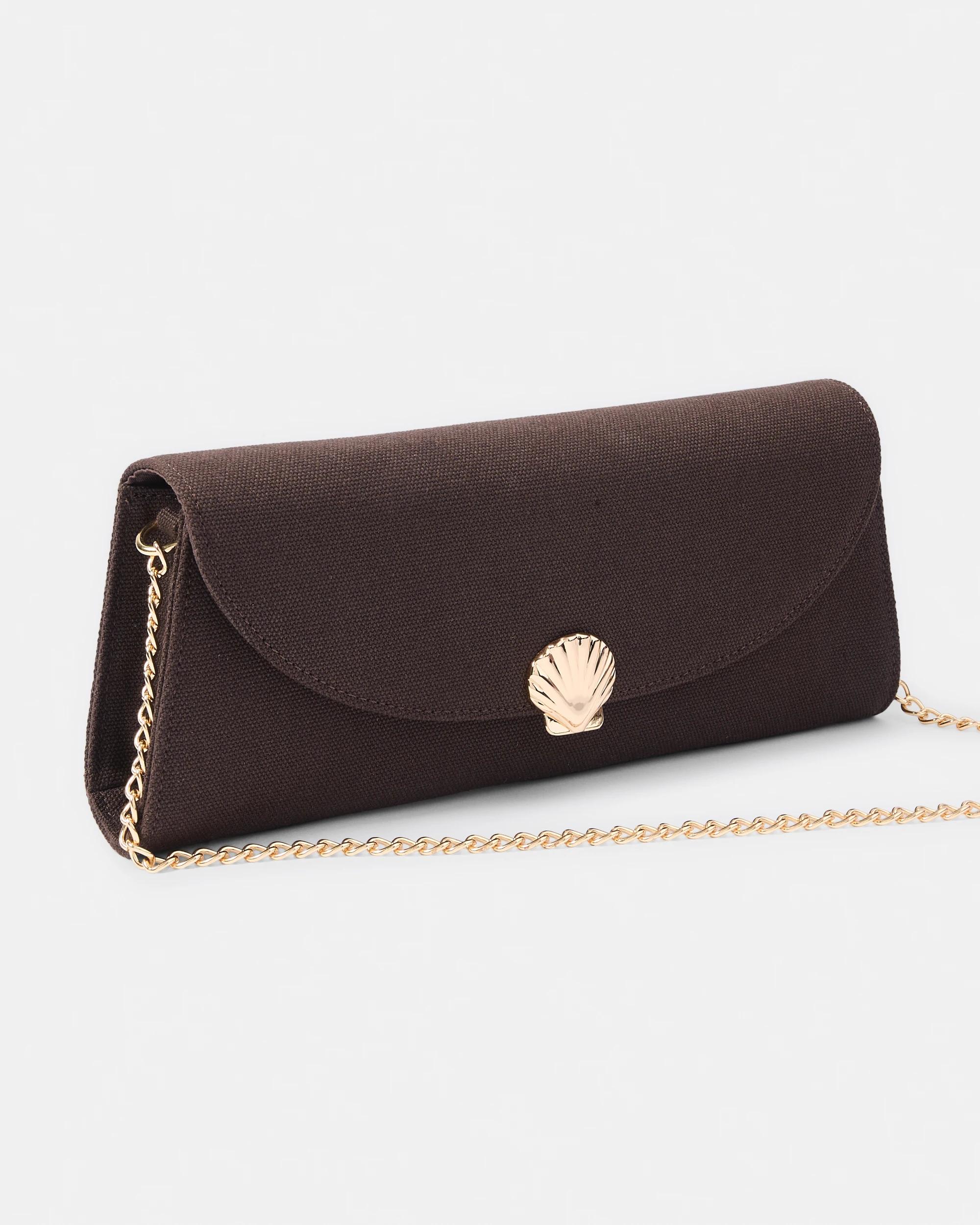 4 Shell Plaque Clutch Choc Plum, 4 of 7