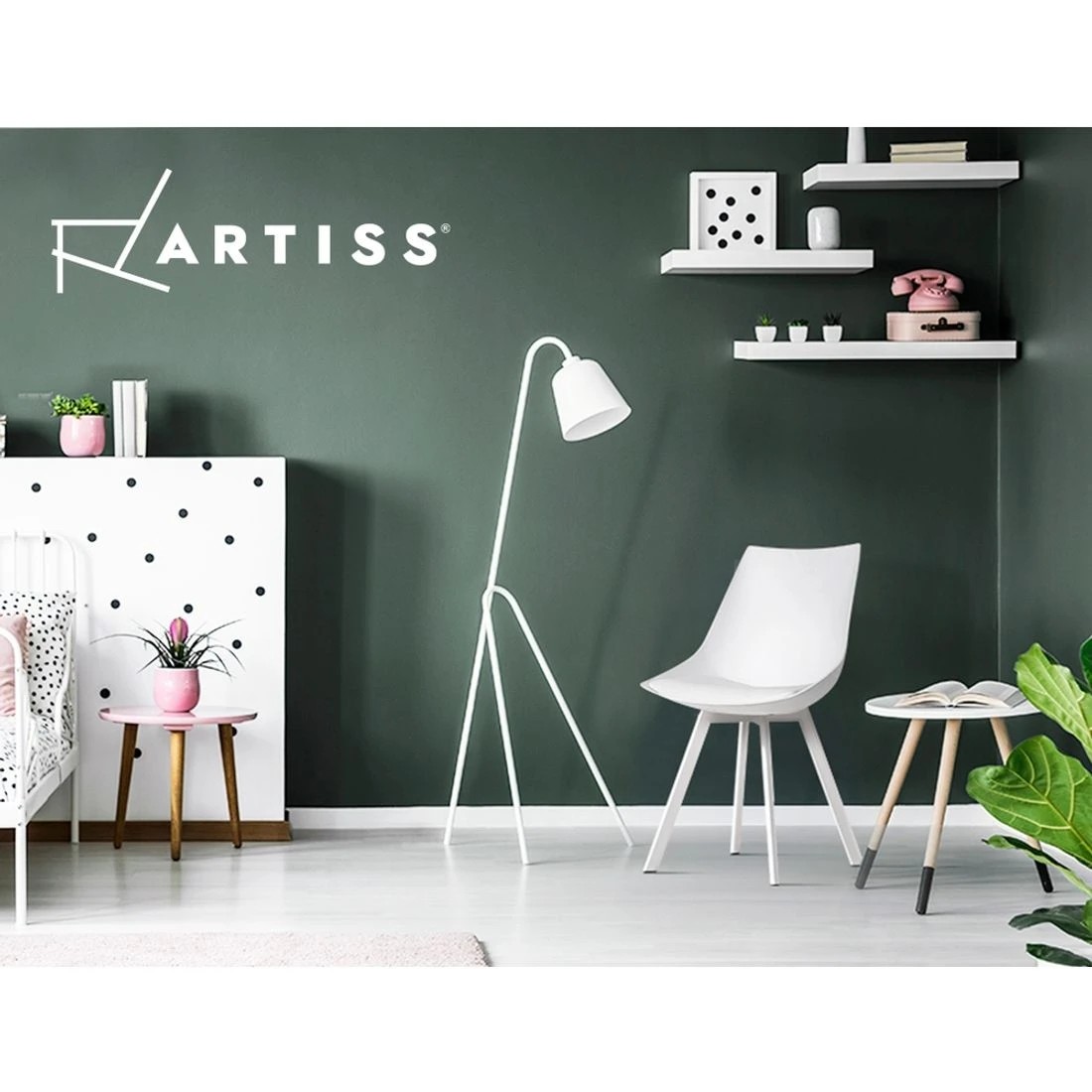 7 Artiss Dining Chairs Set of 2 PU Leather Plastic - White, 7 of 7