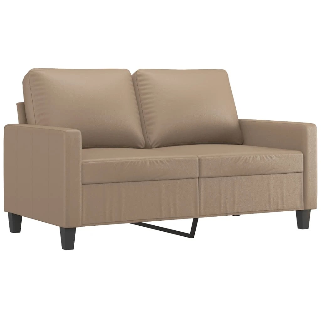 2 Vidaxl 2 Piece Sofa Set With Cushions Cappuccino Faux Leather - Brown, 2 of 6