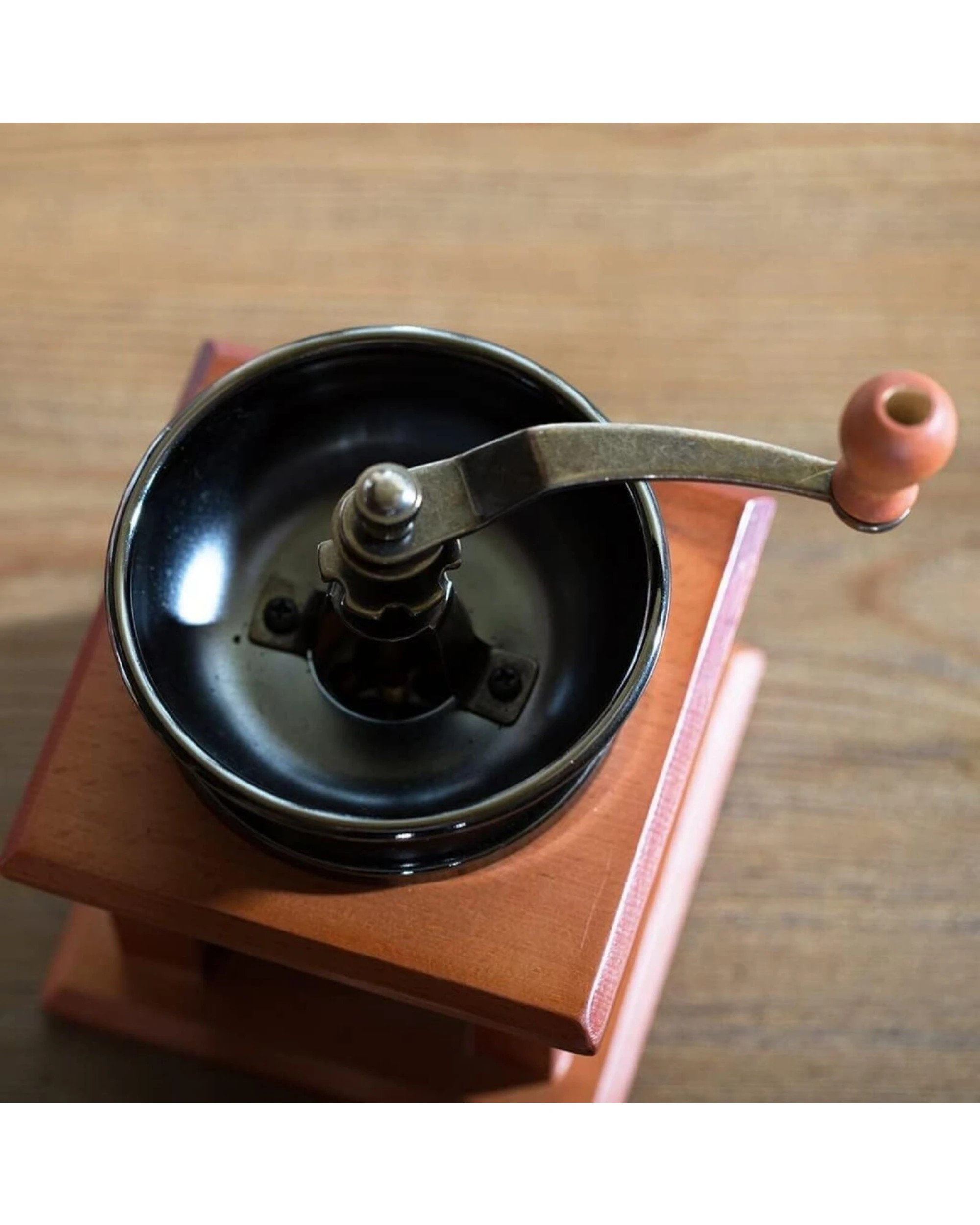 7 Br Home Antique Coffee Grinder Mill Manual Hand Made Wooden Bean Grind Pepper, 7 of 8