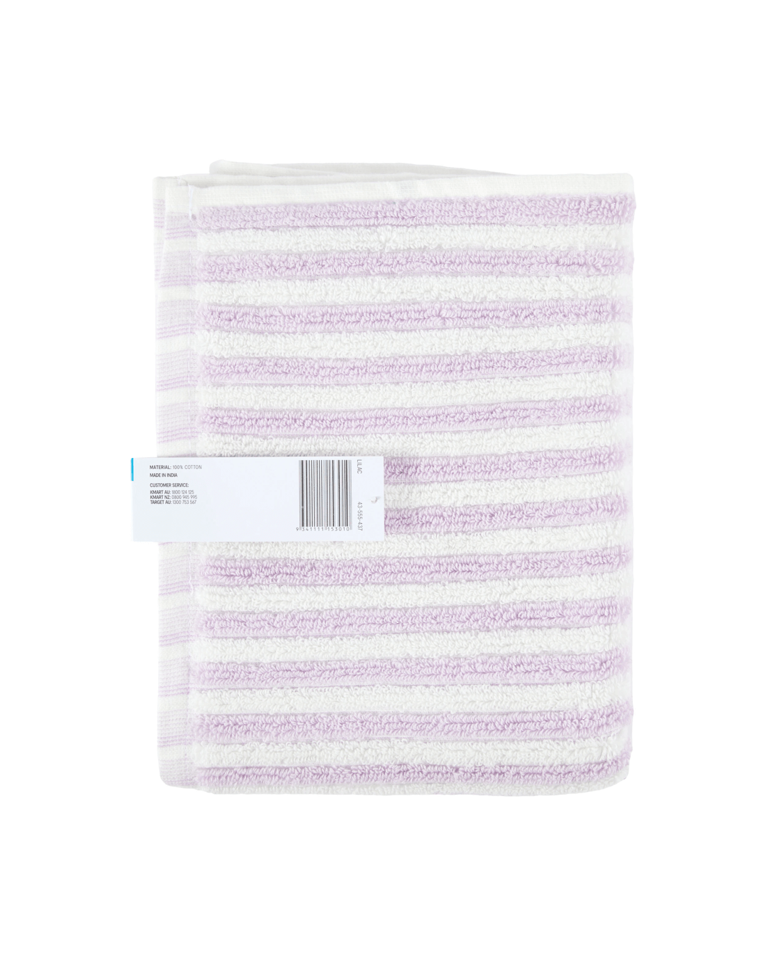 6 Cotton Reversible Stripe Hand Towel - Lilac, 6 of 6