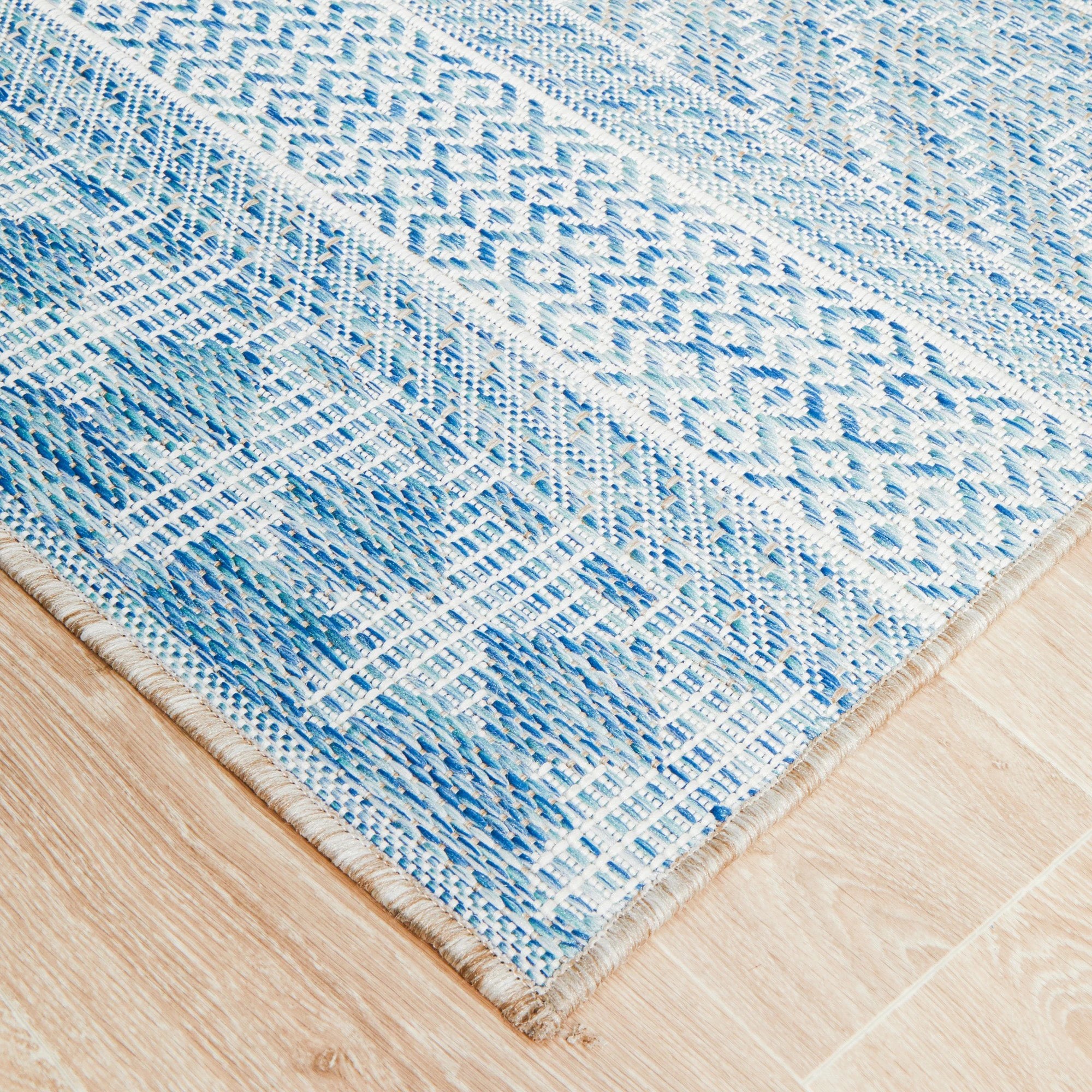 5 Common Ground Rugs Portico 5505 400x300cm - Extra Extra Large Outdoor Rug - Blue, 5 of 9