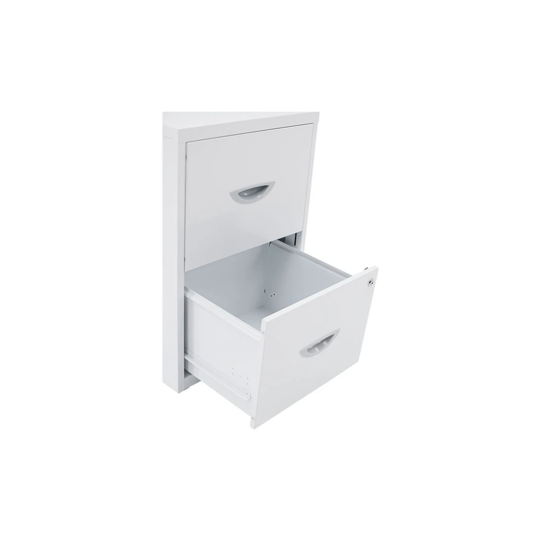 4 Soho 2 Drawer Filing Cabinet White, 4 of 4