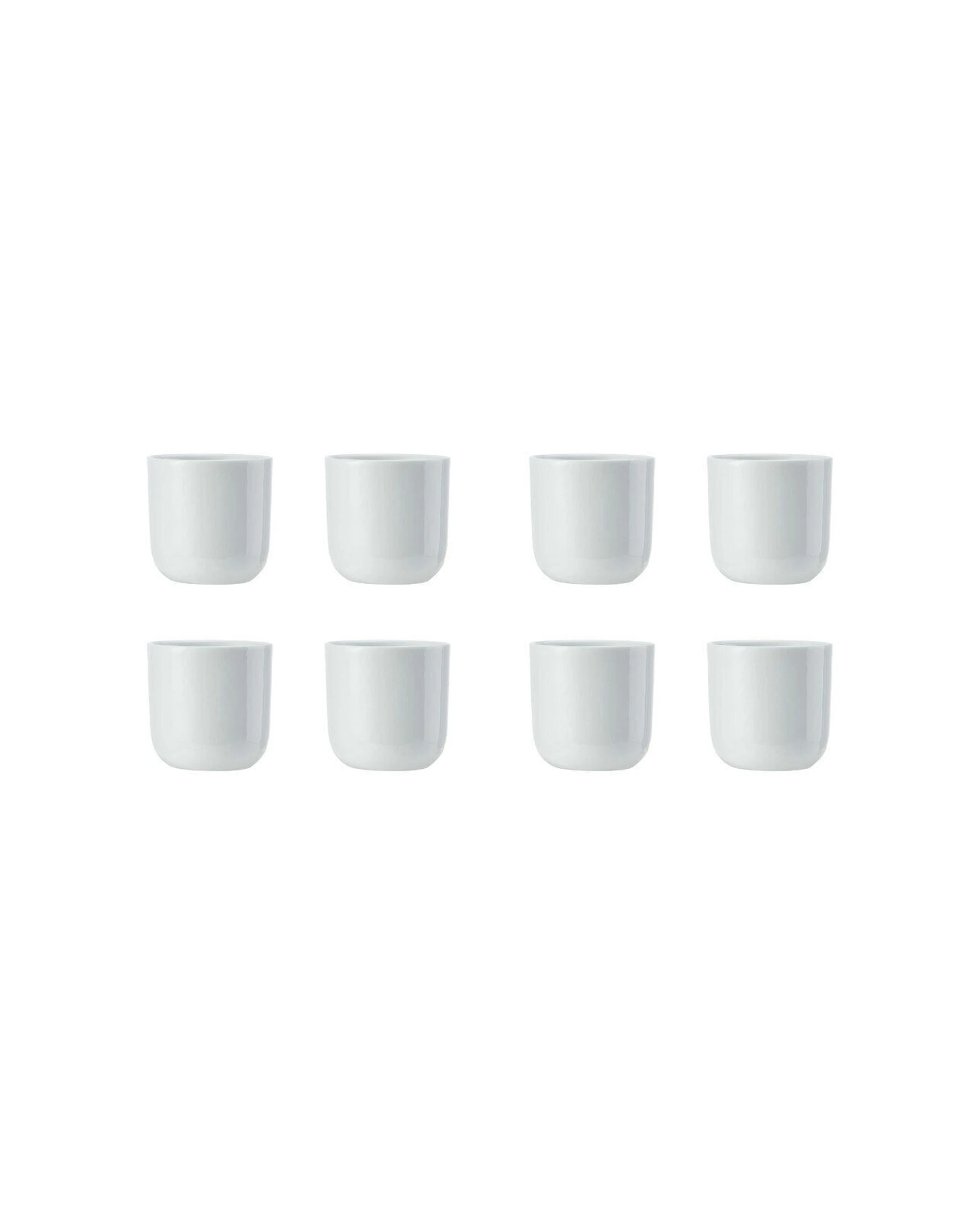1 Mikasa Chalk 8pc Kitchen Porcelain Egg Cups Set Timeless Dishwasher Safe - White, 1 of 7