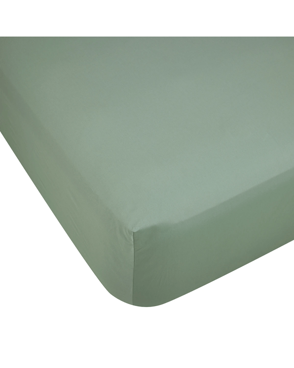 500 Thread Count Cotton Fitted Sheet - Queen Bed, Sage