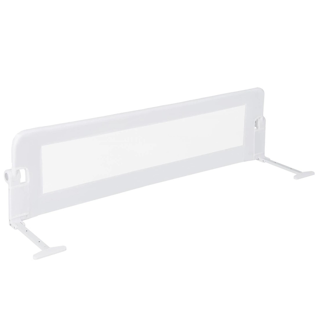 1 Costway 152x42cm Foldable Baby Bed Rail - White, 1 of 2