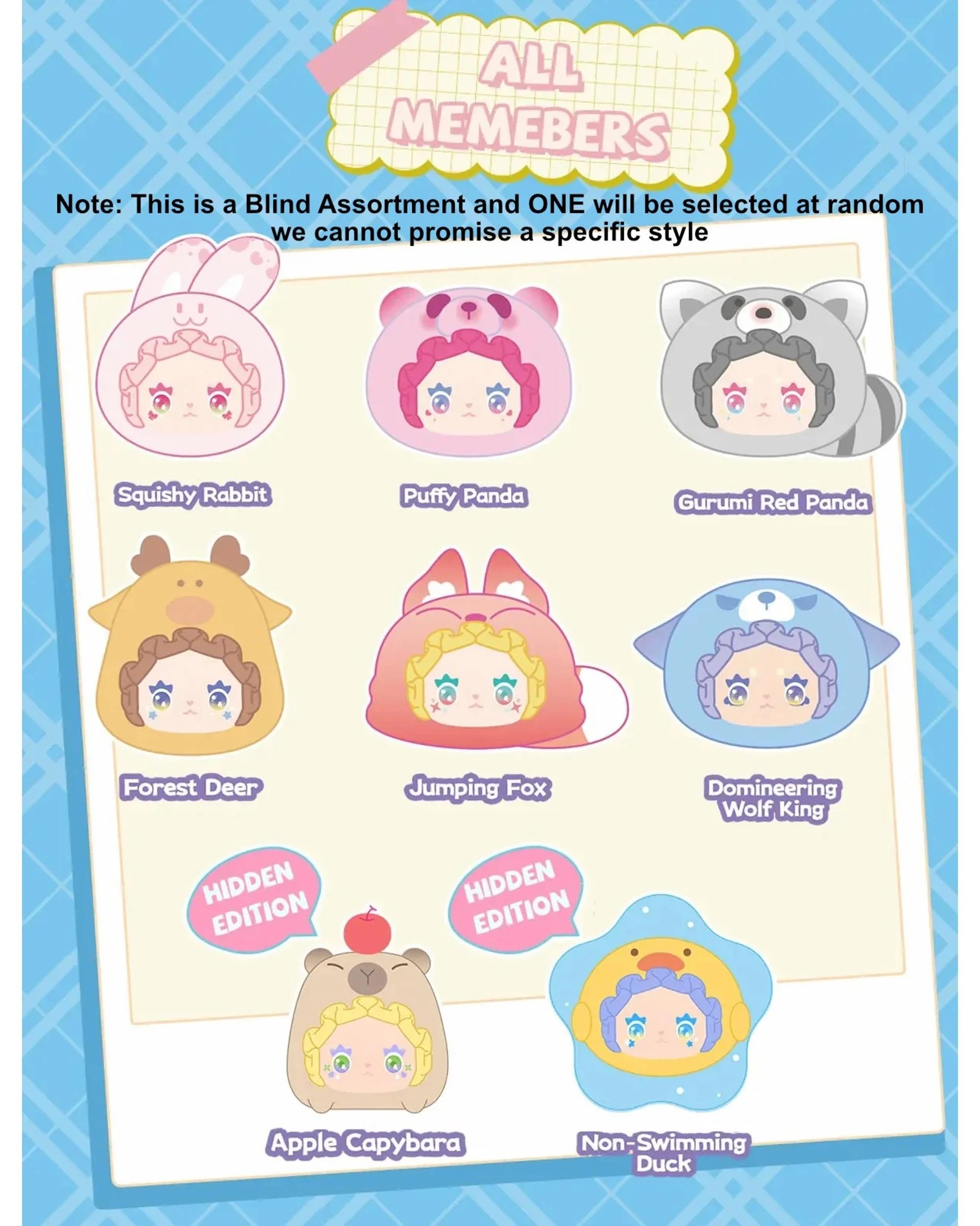 2 Lucky Emma Lovely Emma Rua Rua Zoo Vinyl Face Plush Keychain Blind Box, 2 of 9