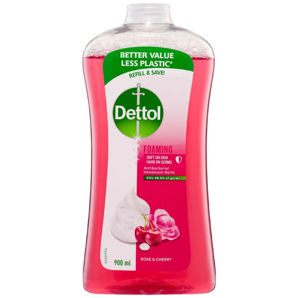 1 Dettol Foam Hand Wash Rose & Cherry in Bloom 900mL, 1 of 2