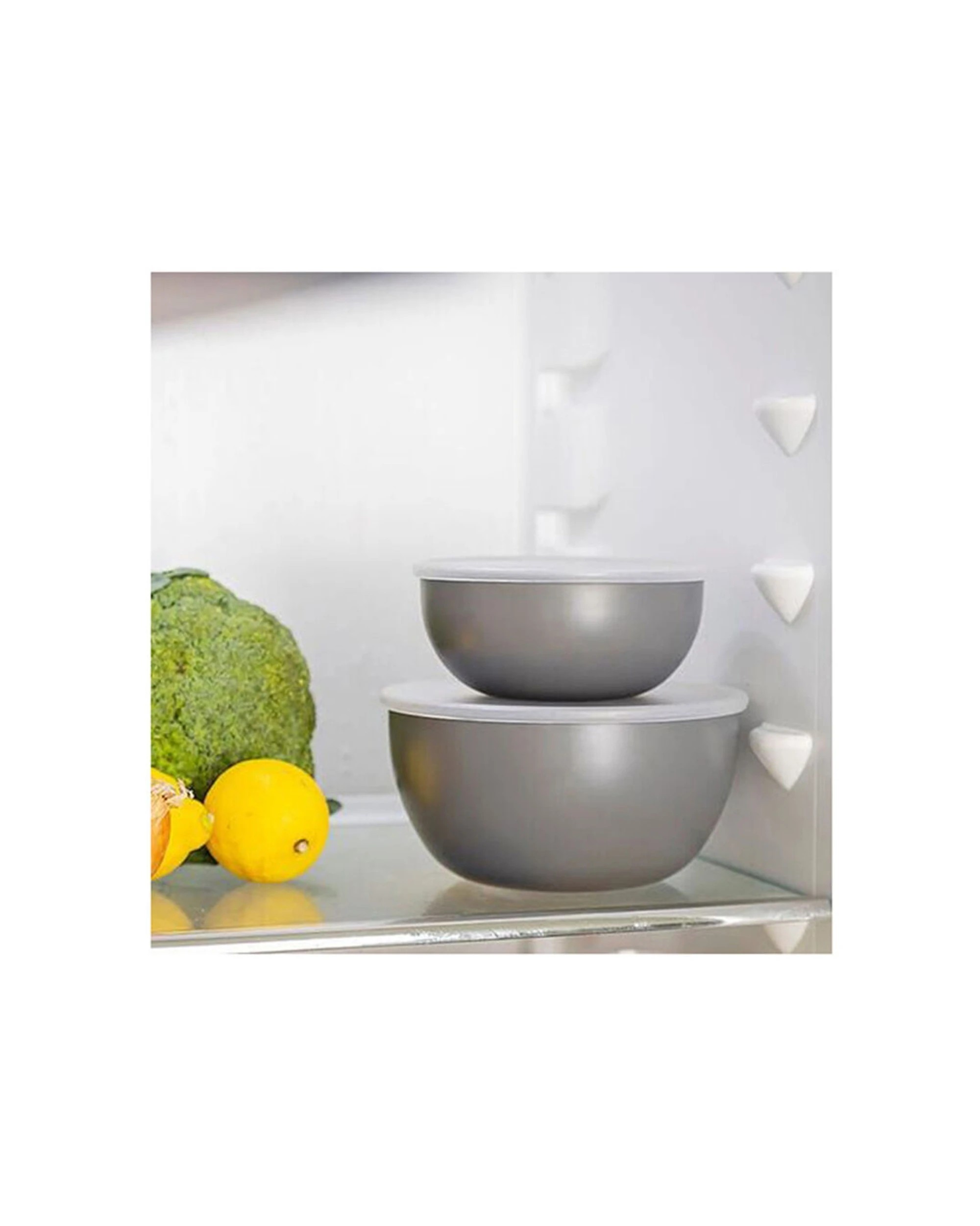 5 KitchenAid 8pc Meal Prep Storage Bowls With Lids Nesting Dishwasher Safe - Charcoal, 5 of 6