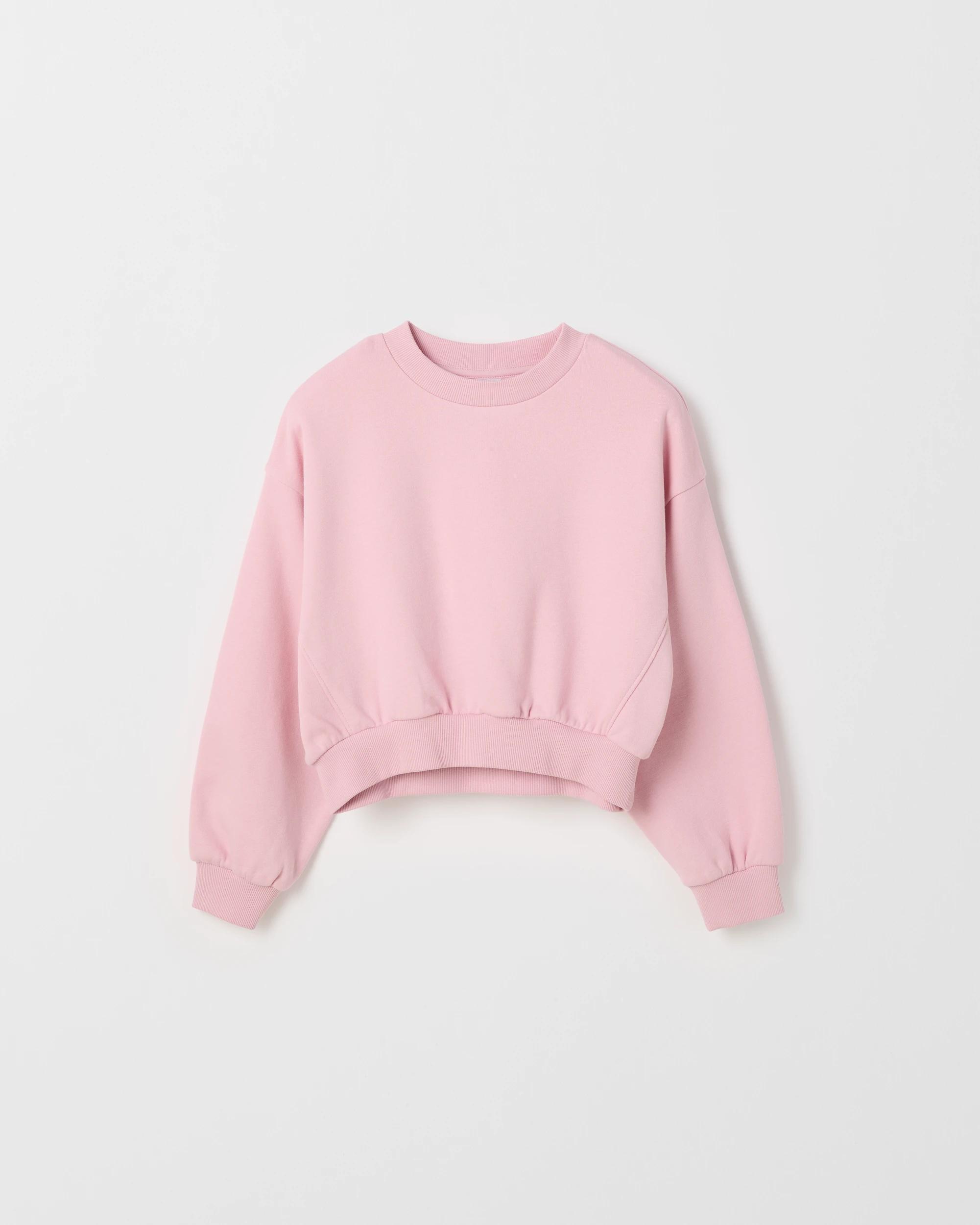 1 Target Kids Australian Cotton Blend Long Sleeve Core Fleece Jumper PINK, 1 of 2