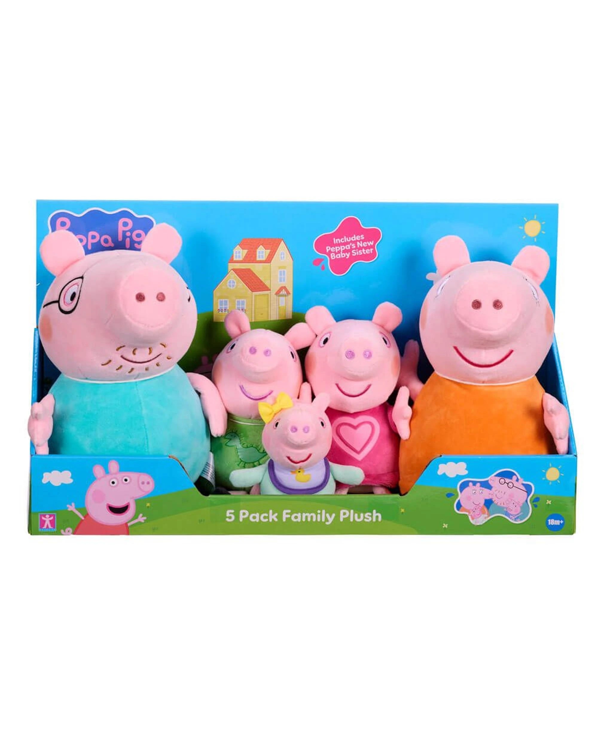 1 Peppa Pig 5 Pack Family Plush, 1 of 8
