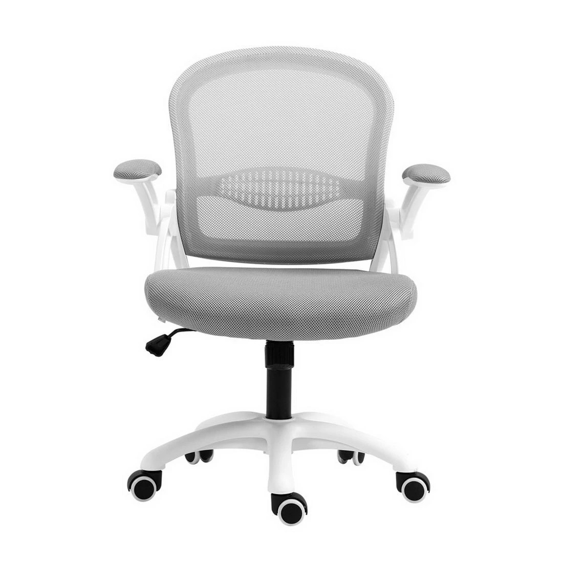 4 Artiss Mesh Office Chair Mid Back - White, 4 of 6
