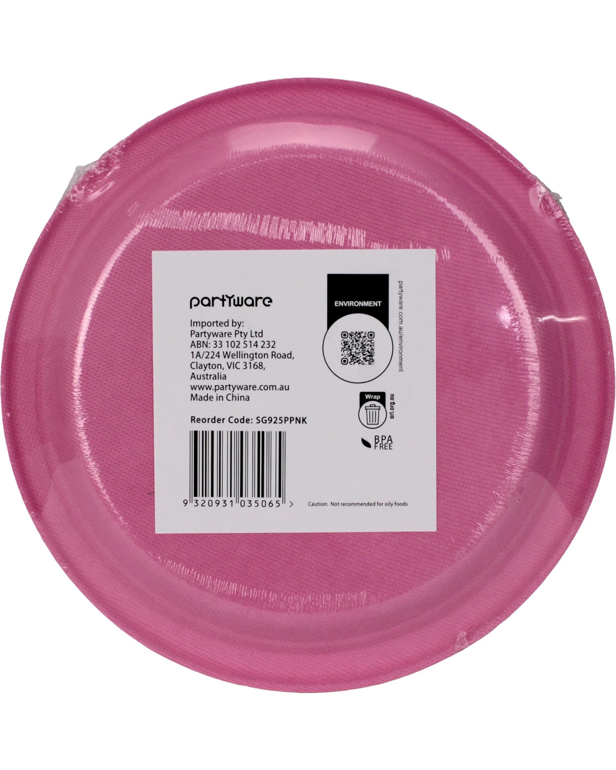 3 Partyware Pastel Sugar Cane Large Plates Pack of 25 - Pink, 3 of 3