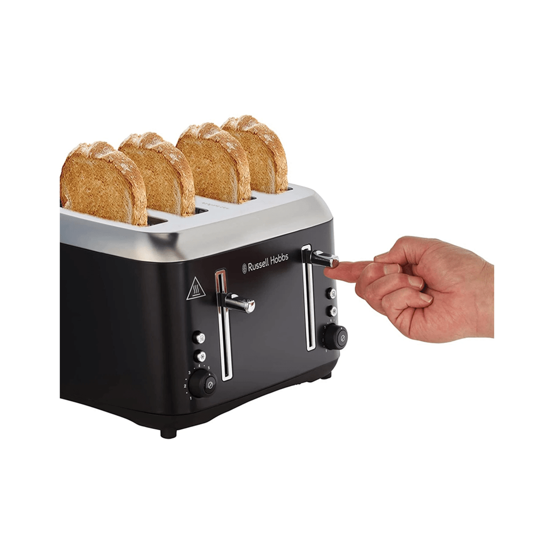 2 Russell Hobbs Rht514blk Addison 4-slice Bread/sandwich Toaster Ss Matte Black
 - Black, 2 of 5