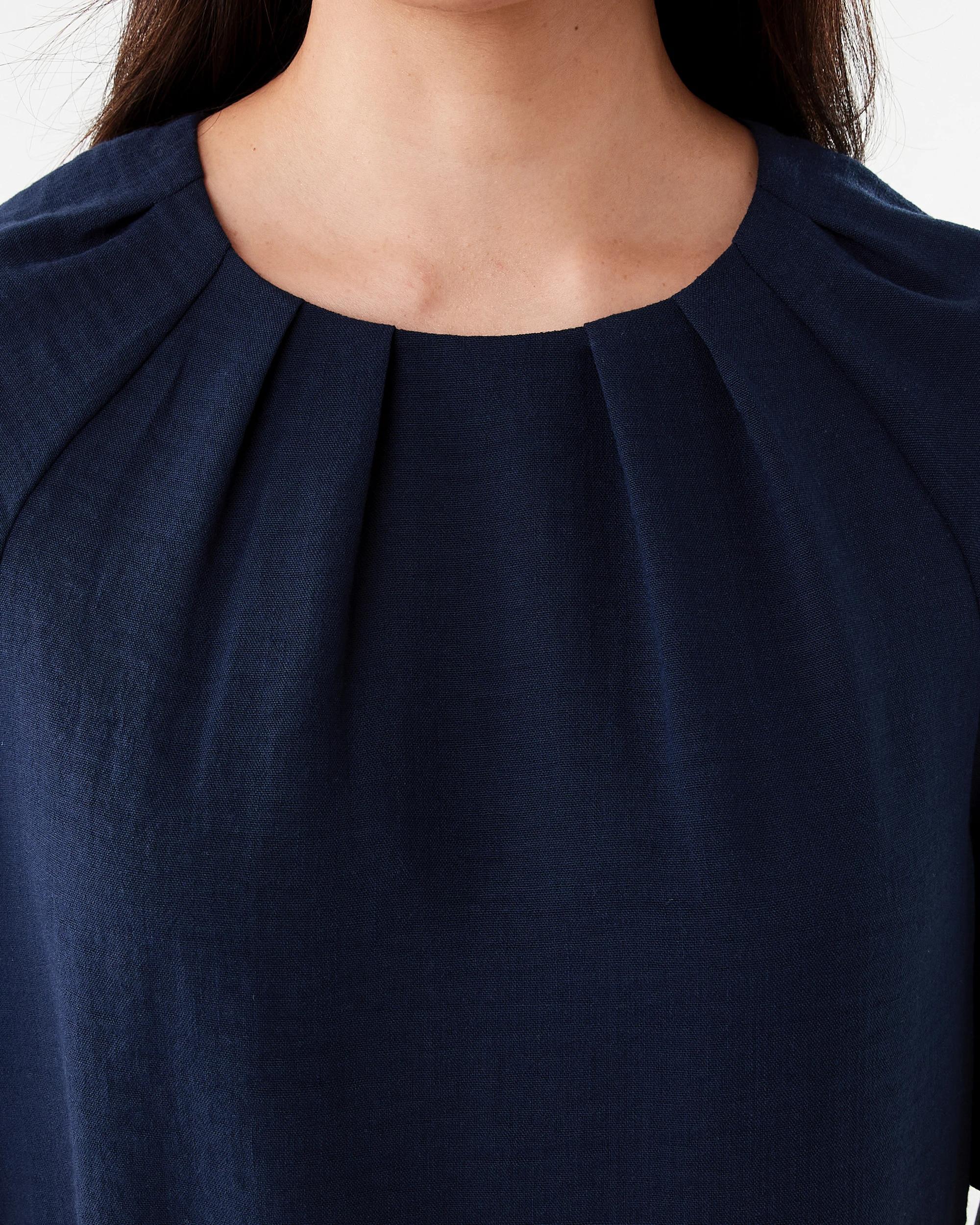 5 Short Sleeve Tuck Top Blu Pcoat, 5 of 7