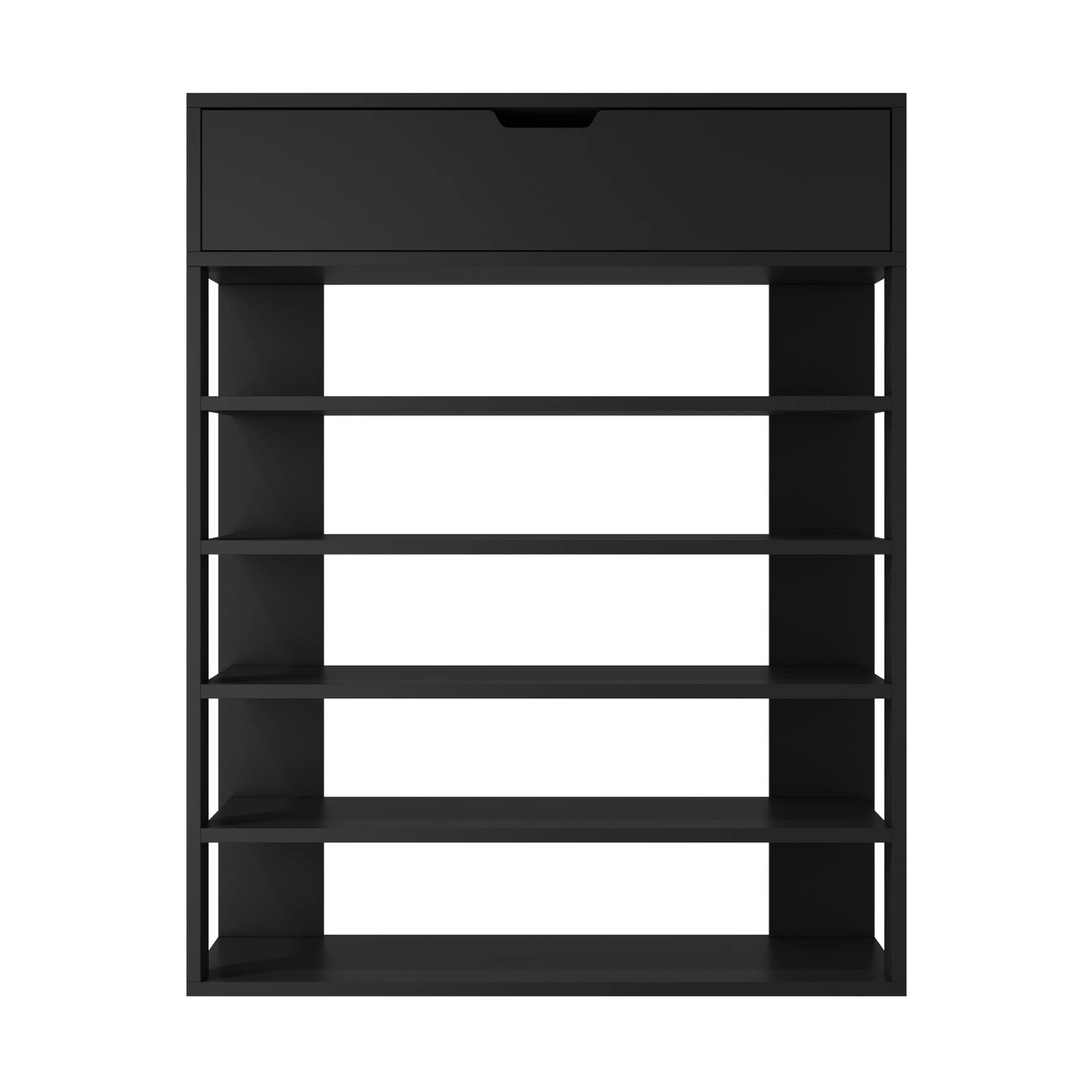 7 Oikiture Shoes Storage Rack 5-tier Shelves Shoe Storage Cabinet Drawer
 - Black, 7 of 10