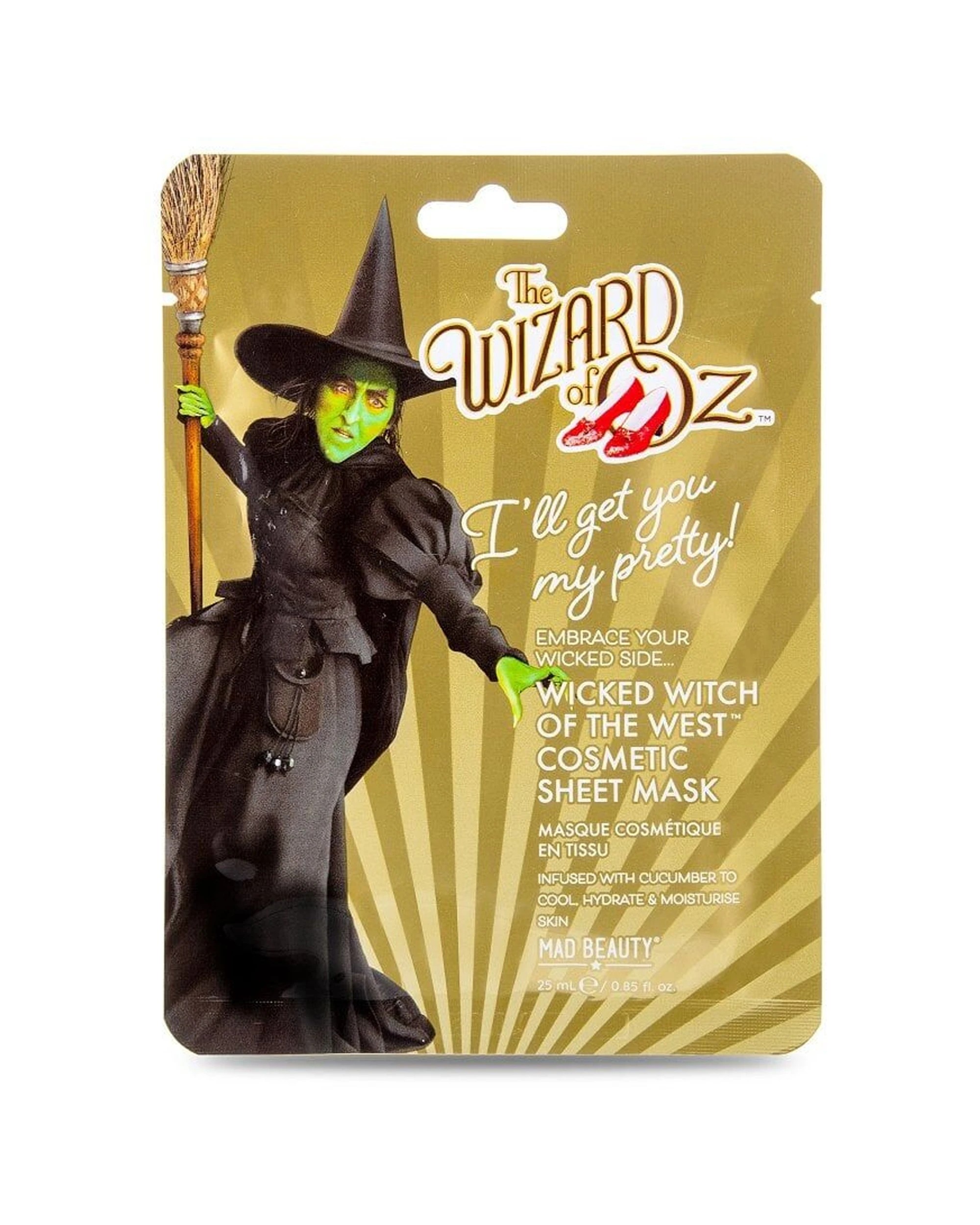 2 Warner Bros Wizard of Oz Wicked Witch Scented Sheet Mask Cucumber 6PK 25ml - Green, 2 of 3