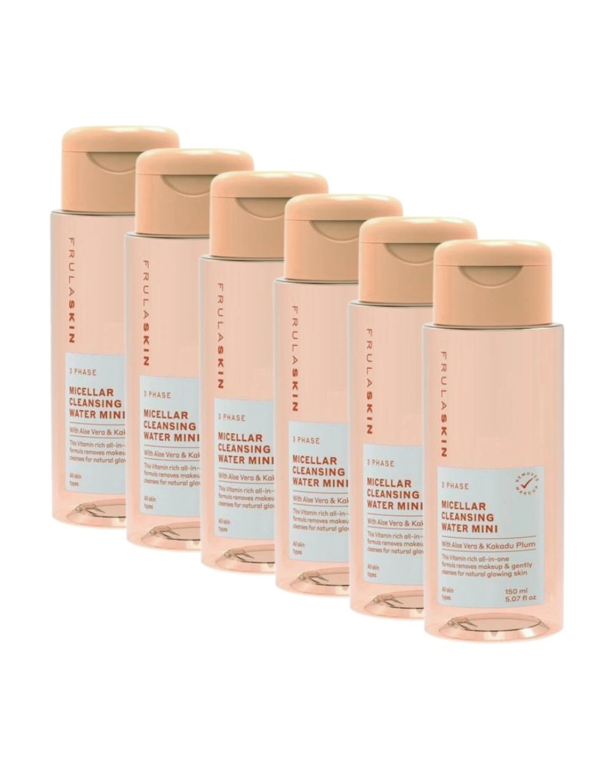 1 6 x Frula Skin 3 Phase Micellar Cleansing Water Mini with Aloe Vera And Kakadu Plum 150mL, 1 of 6