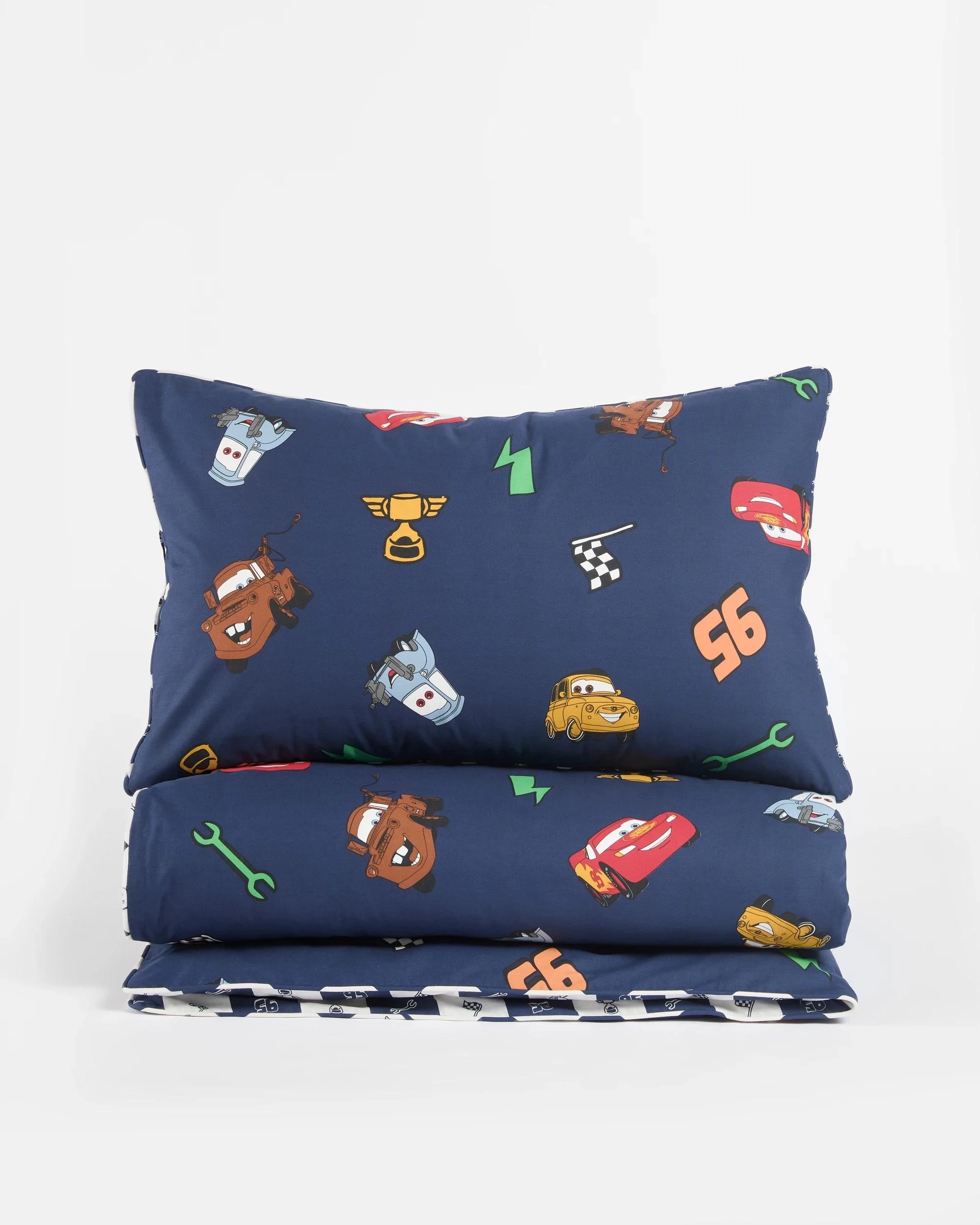 7 Disney Pixar Cars Reversible Quilt Cover Set - Single Bed - Blue, 7 of 9