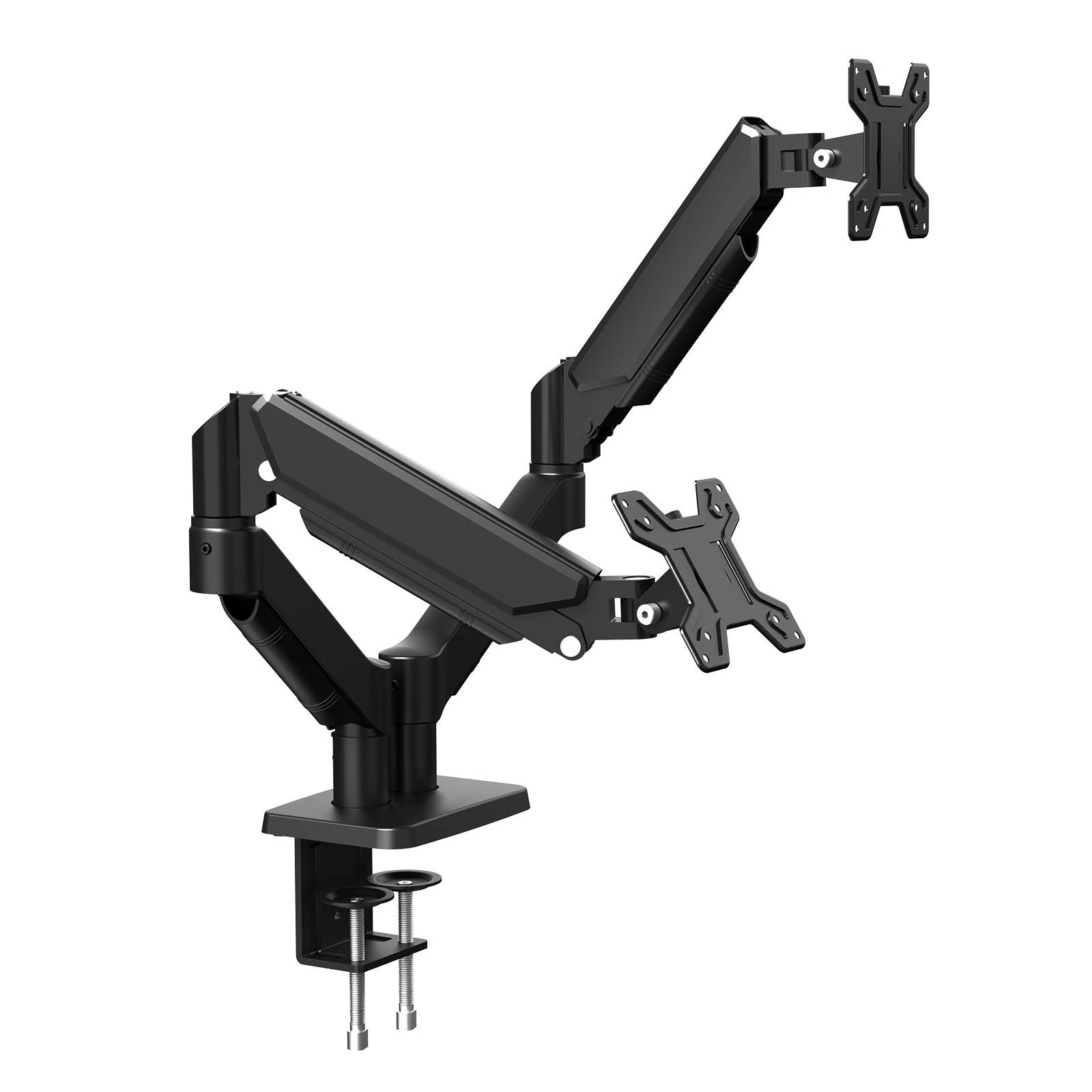 3 Ausway Dual Monitor Stand, Full Adjustable Arm Desk Mount for 17-32 Inch Computer Screens, VESA 75/100mm, 3 of 6