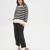 CLOUD DANCER/BLACK STRIPE