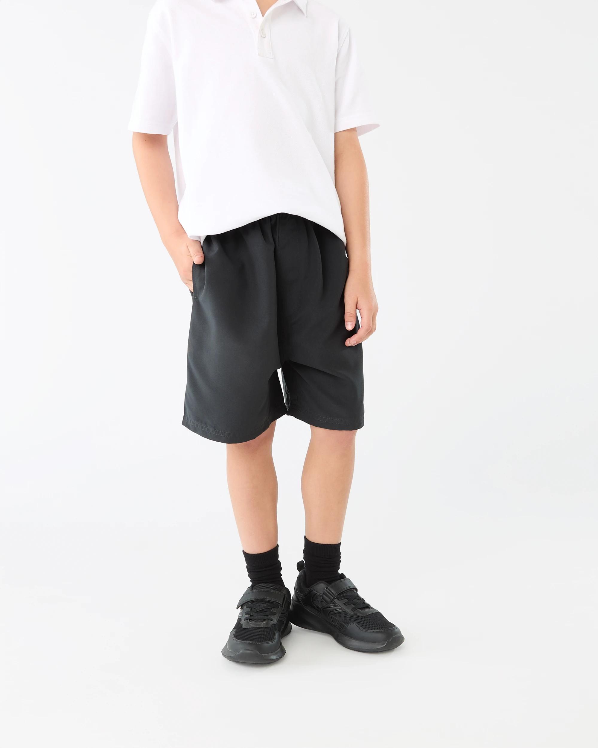 1 School Microfibre Shorts Ashlt Grey, 1 of 8