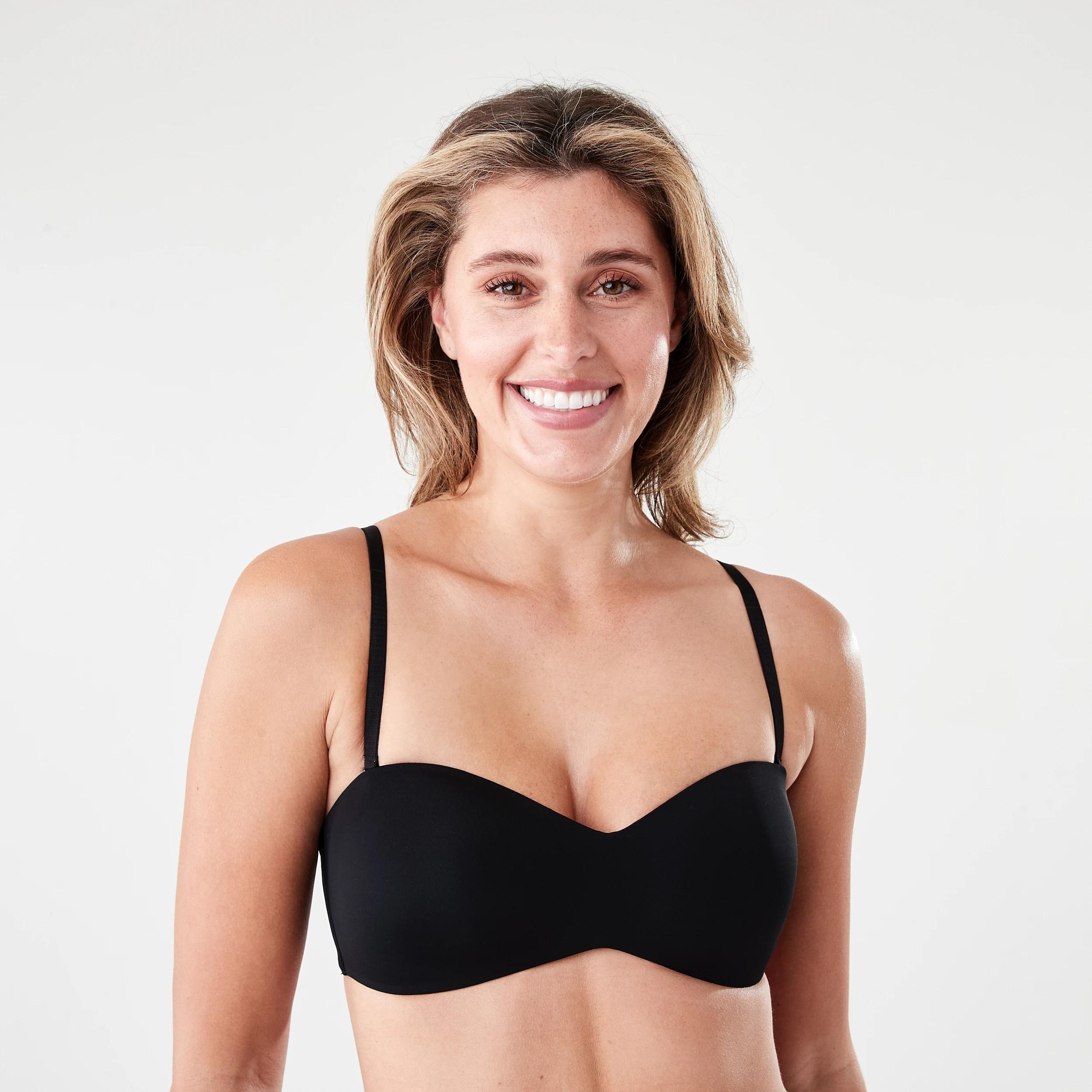 2 Wirefree Smooth Bandeau Bra BLACK, 2 of 7