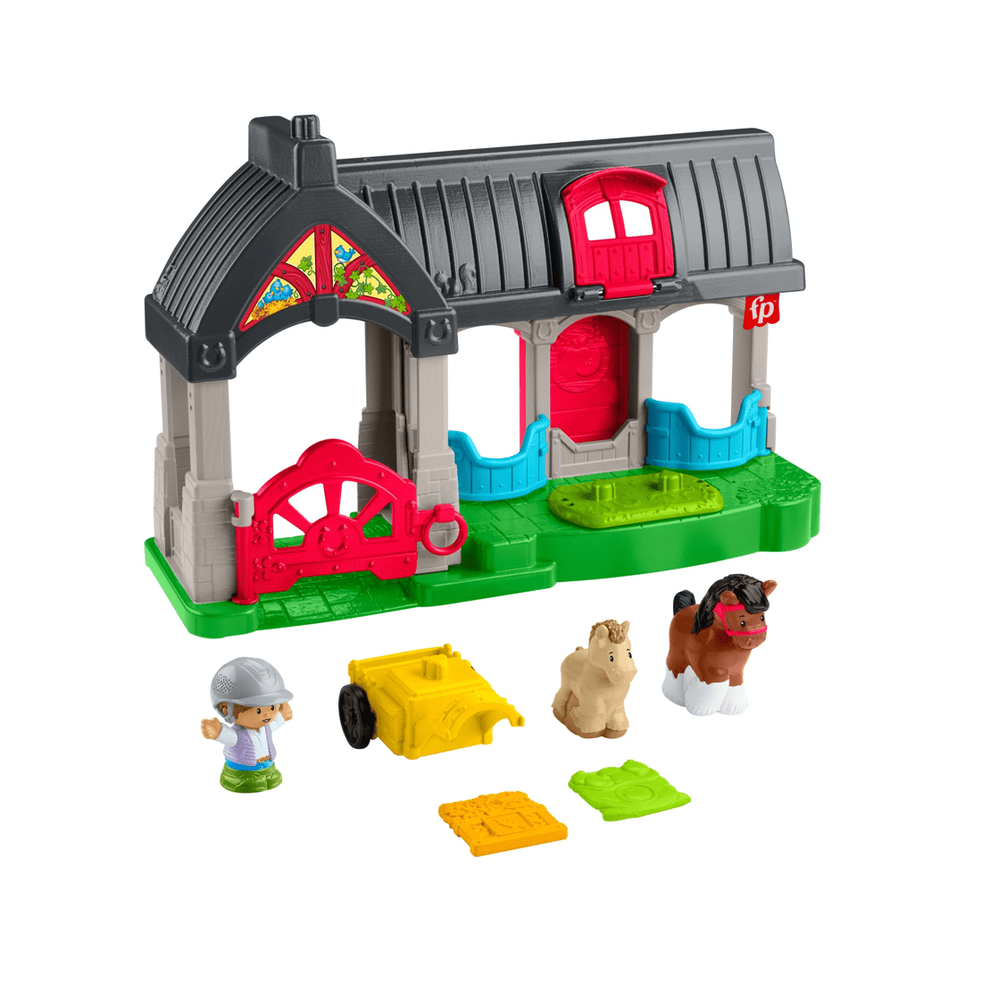 2 Mattel Fisher-price Little People Friendly Horses Stable Toddler Playset
 - Multi, 2 of 6