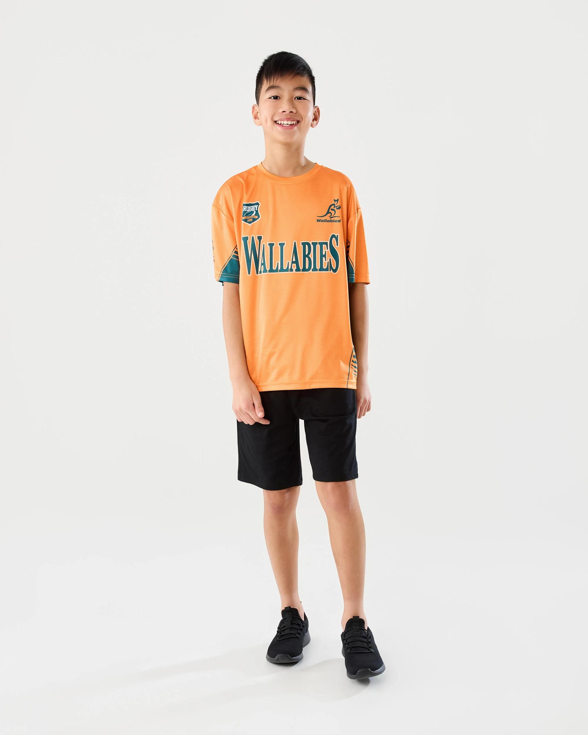 8 Wallabies Rugby Kids T-shirt Yellow, 8 of 9