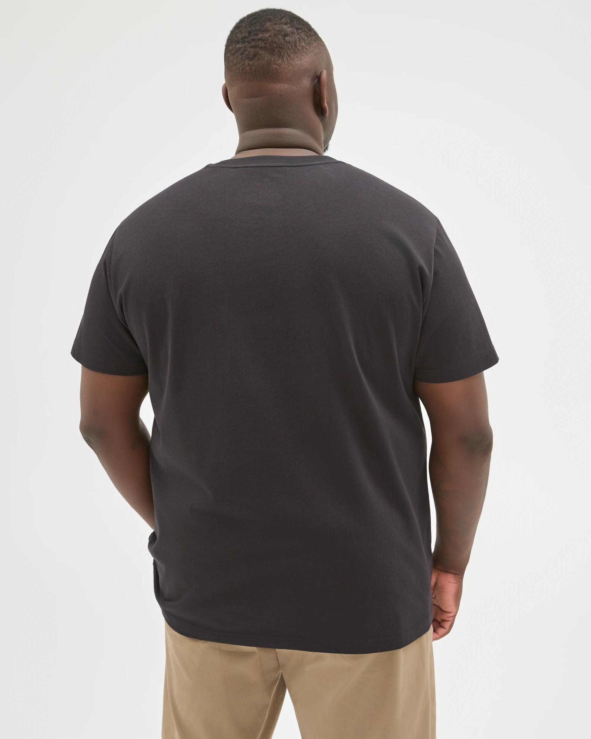 6 Target Man Plus Size Australian Cotton Heavyweight Relaxed T-Shirt BLACK, 6 of 6